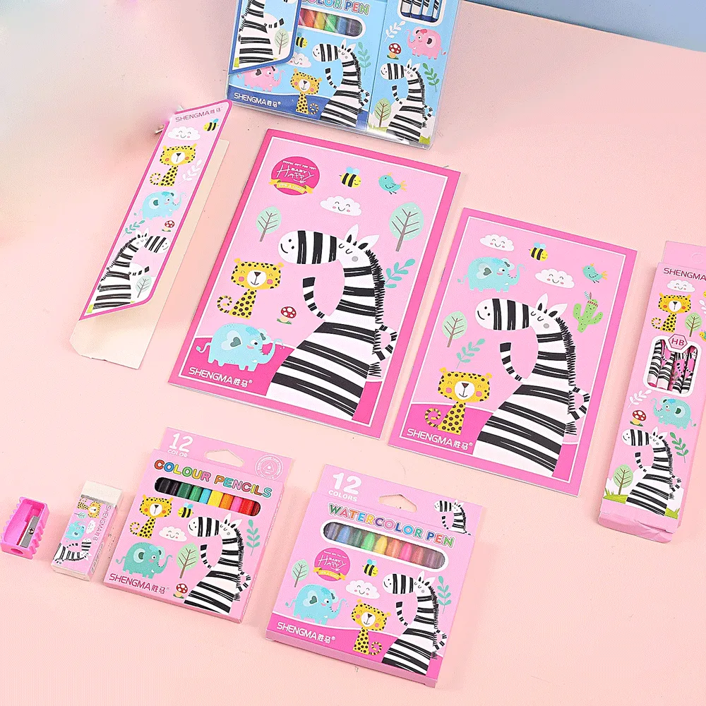 7 in 1  Wild Animal Theme Stationery Combo Set.