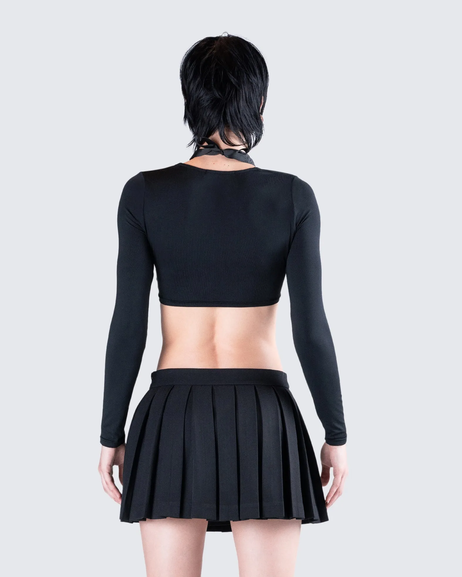 Amara Black Square Neck Top