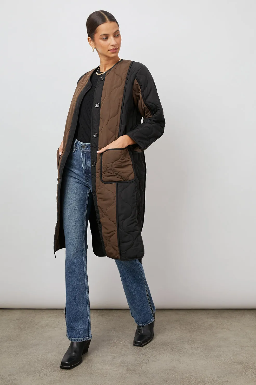 ANDRES JACKET - BLACK BROWN MIX