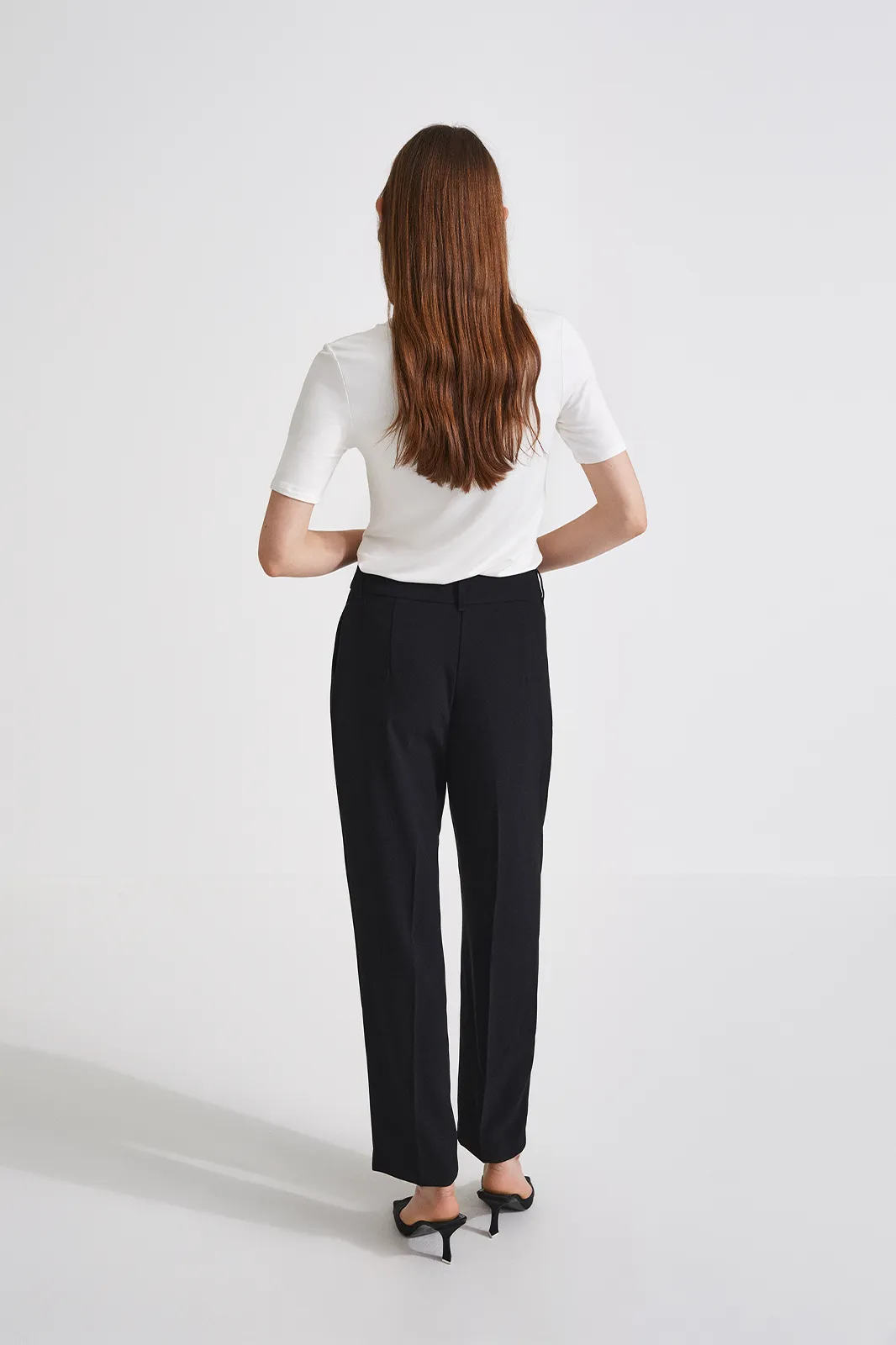ANKLE LENGHT SUIT TROUSERS - BERGA BLACK
