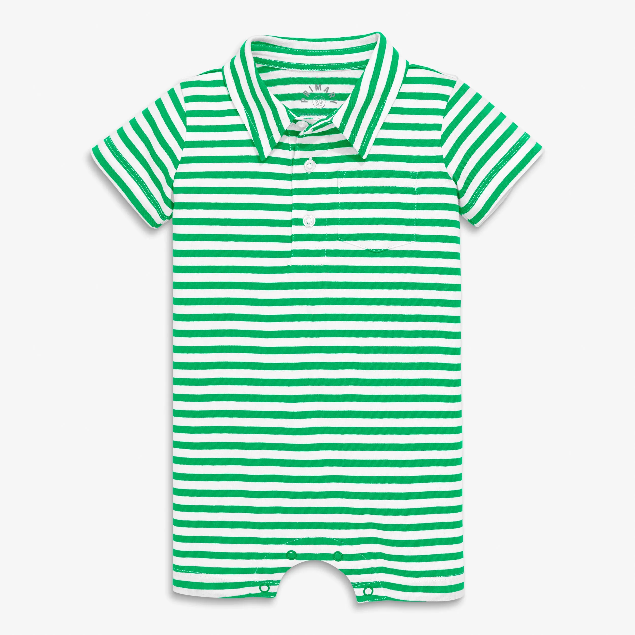 Baby polo shortie in mini stripe