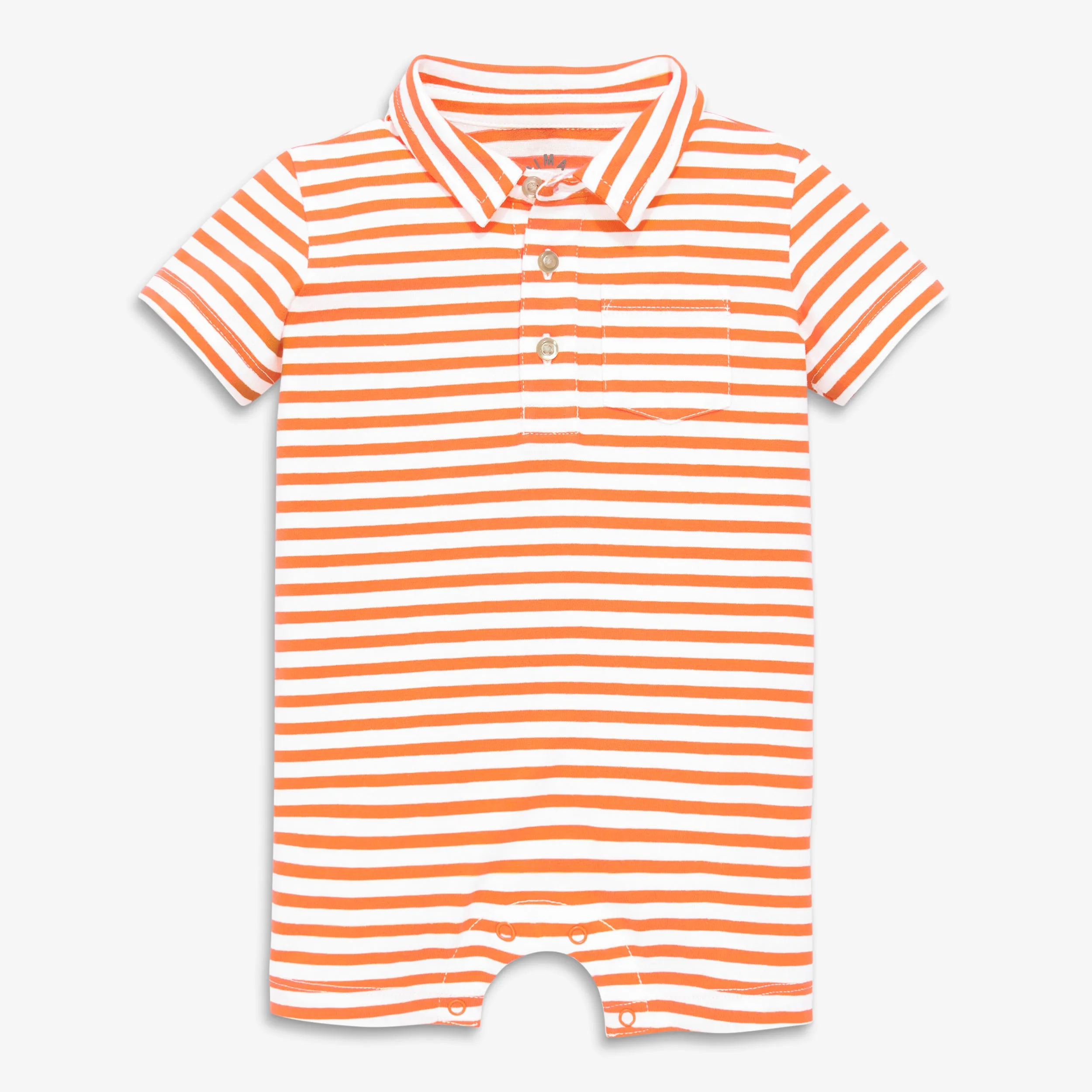 Baby polo shortie in mini stripe