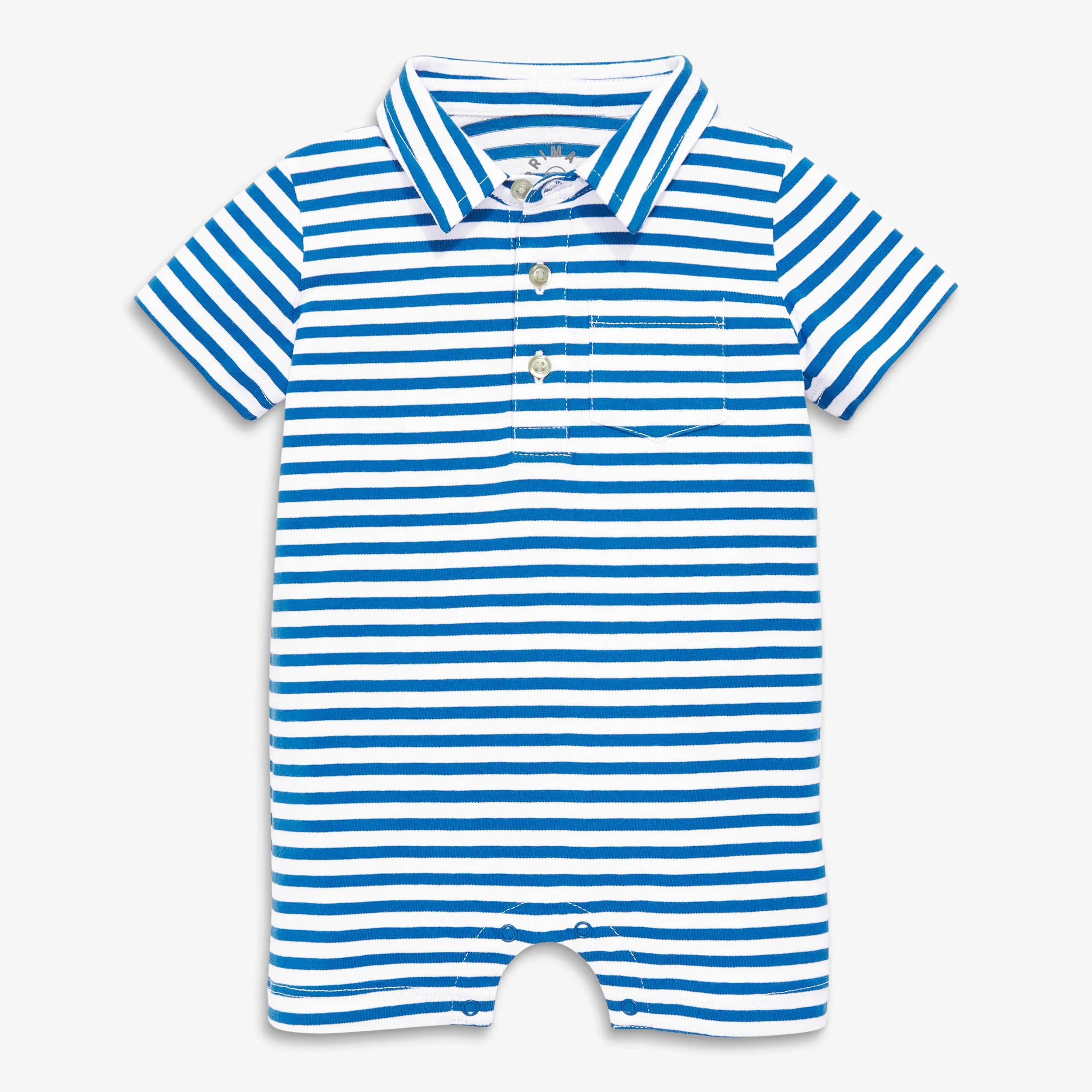 Baby polo shortie in mini stripe
