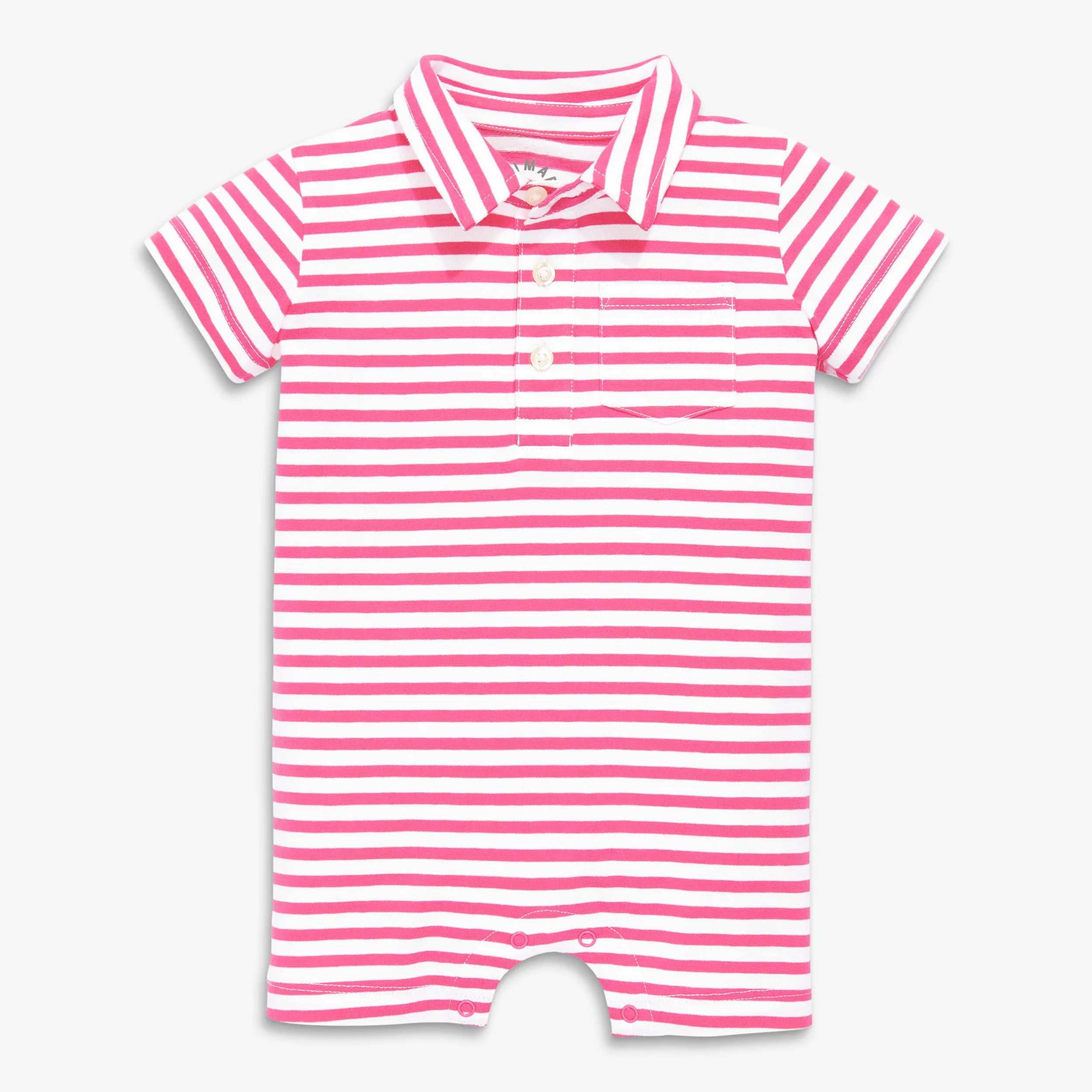 Baby polo shortie in mini stripe