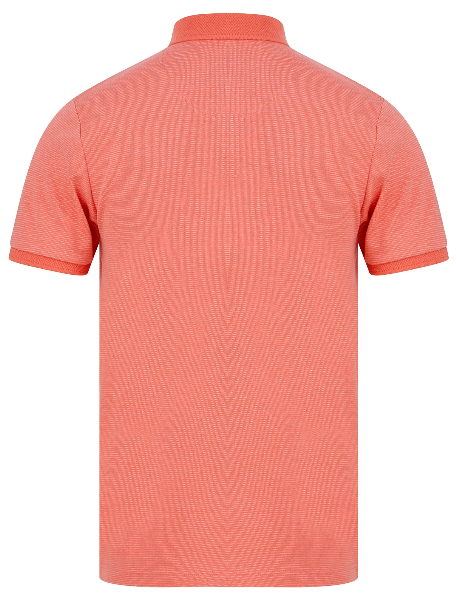 Bardell 2 Cotton Jacquard Polo Shirt with Chest Pocket in Dubarry Coral - Kensington Eastside