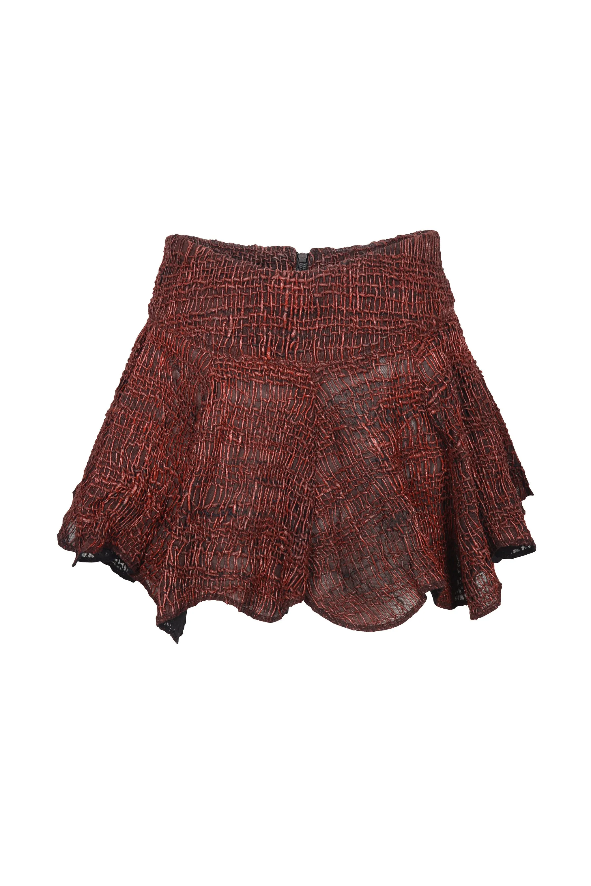 BELLATRIX MINI SKIRT RED-WAXED