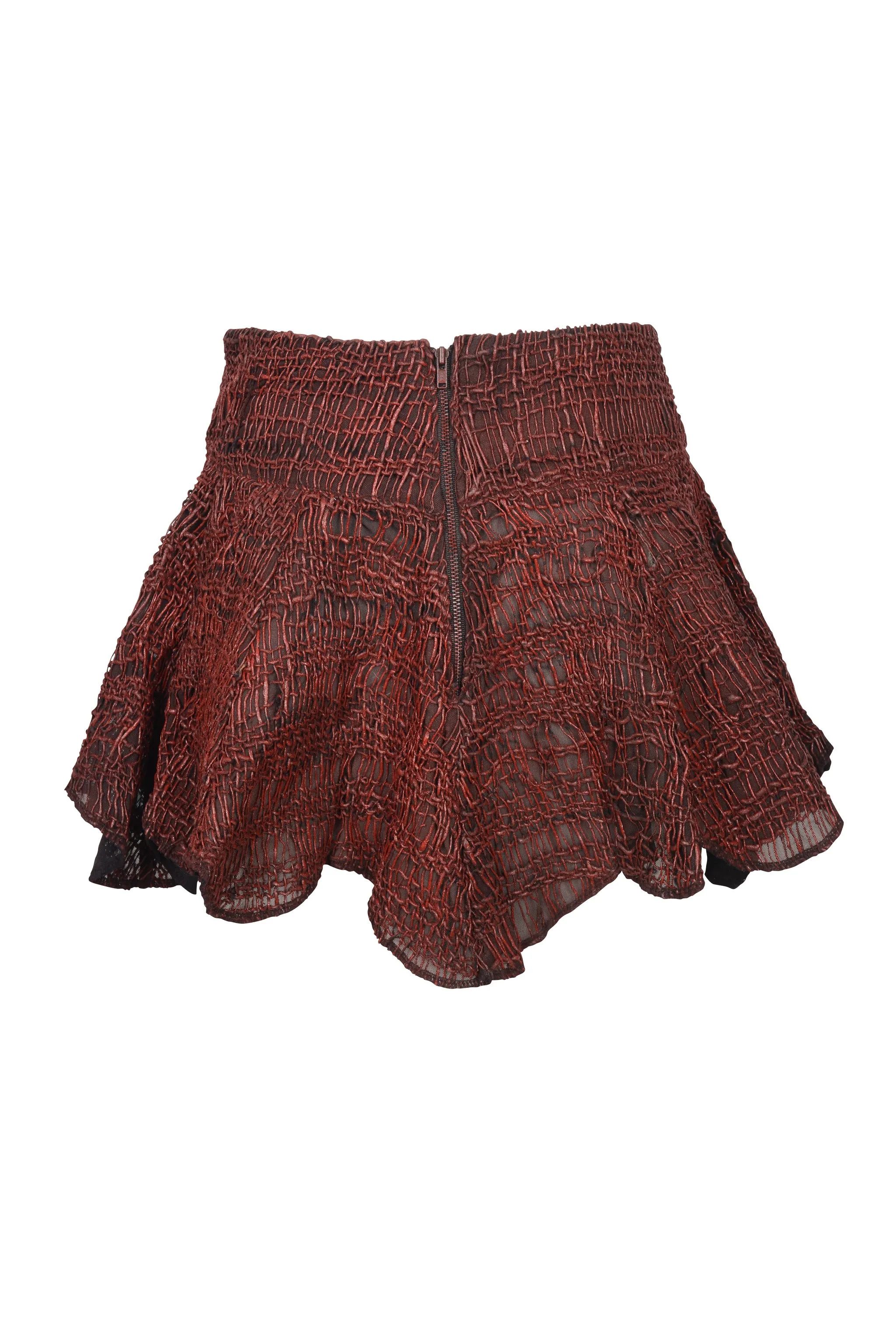 BELLATRIX MINI SKIRT RED-WAXED