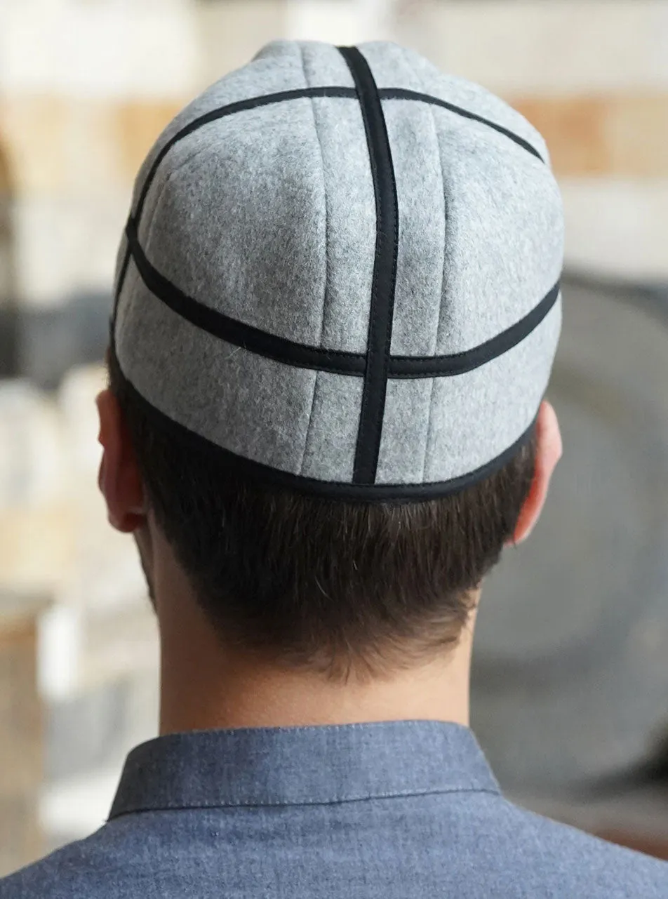 Contrast Trim Wool Kufi