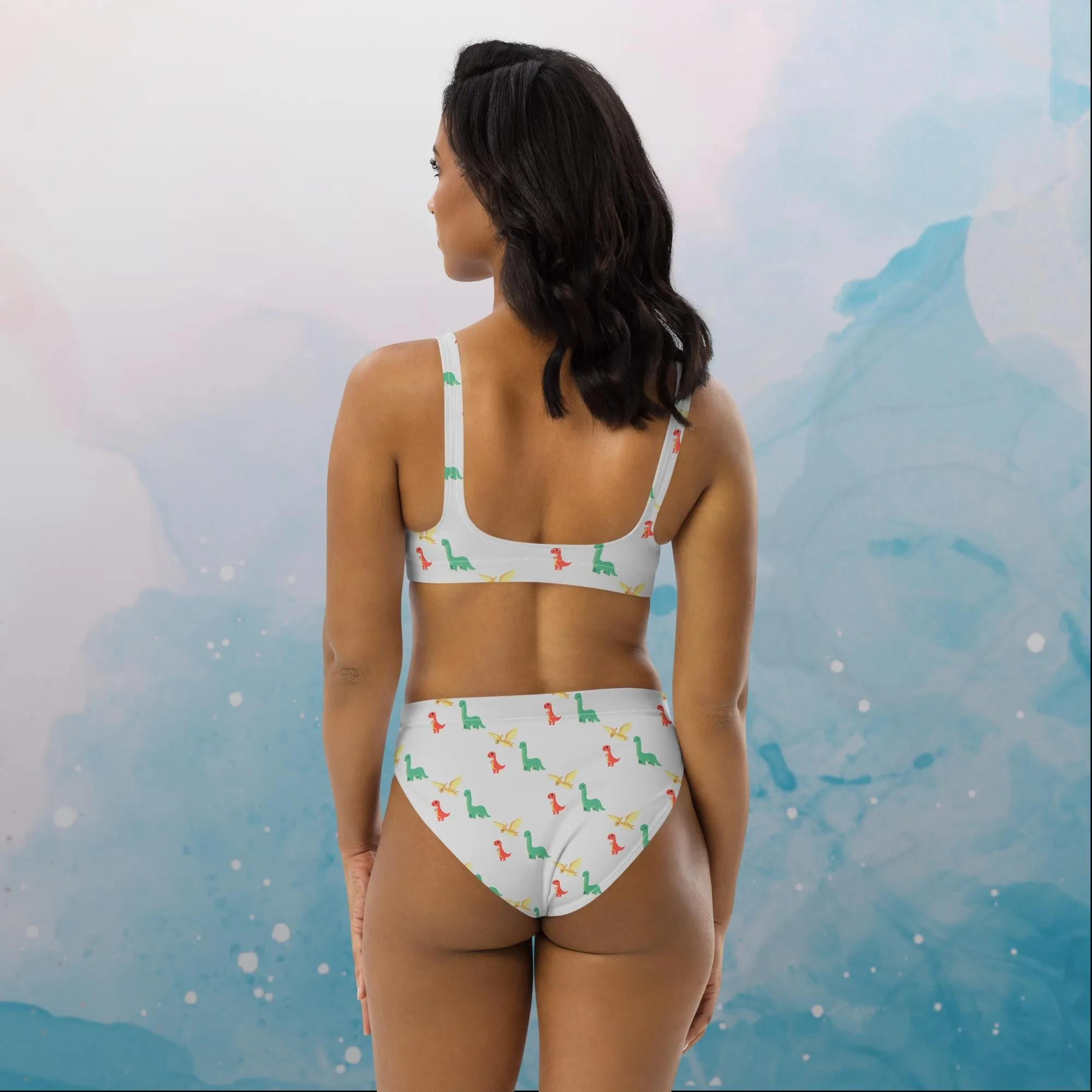 Cute Dinos Recycled High Waisted Bikini