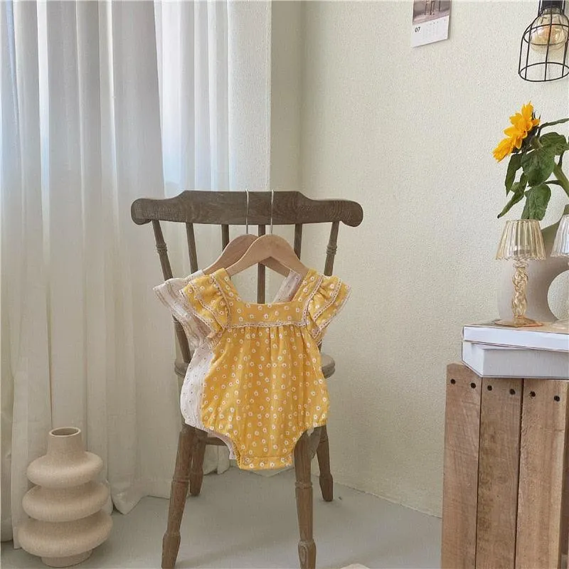Daisy Square Neck Romper