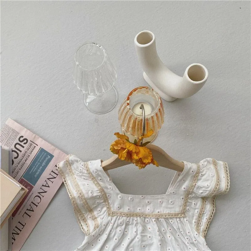 Daisy Square Neck Romper
