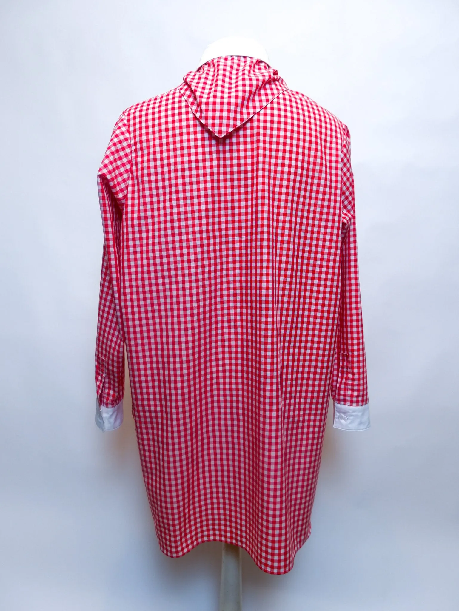DRESS SHIRT IN RED CHECK WITH WHITE CONTRAST - MADE TO ORDER