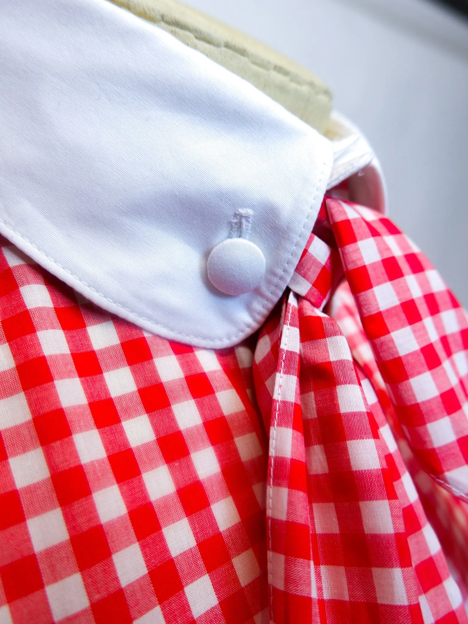 DRESS SHIRT IN RED CHECK WITH WHITE CONTRAST - MADE TO ORDER