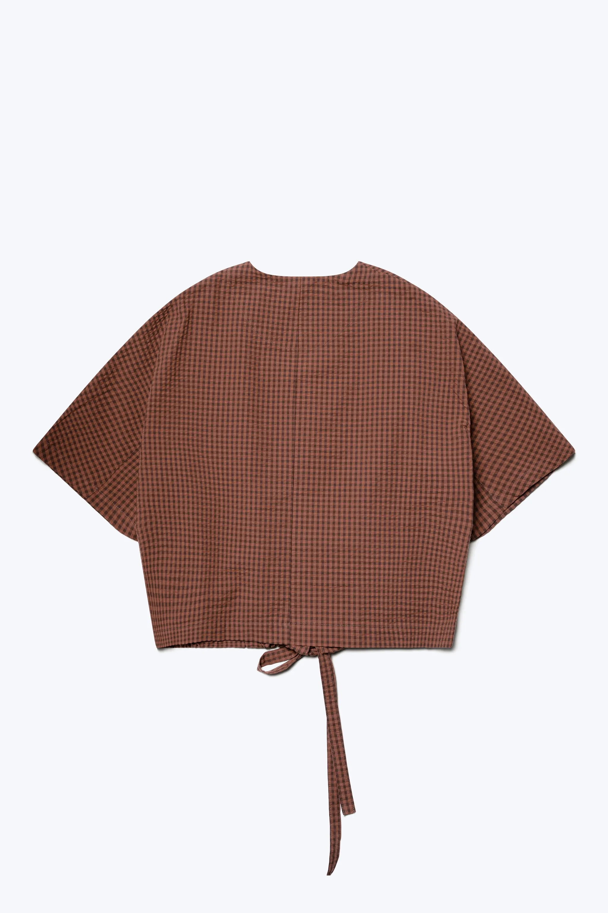 Elude Top Brown Gingham