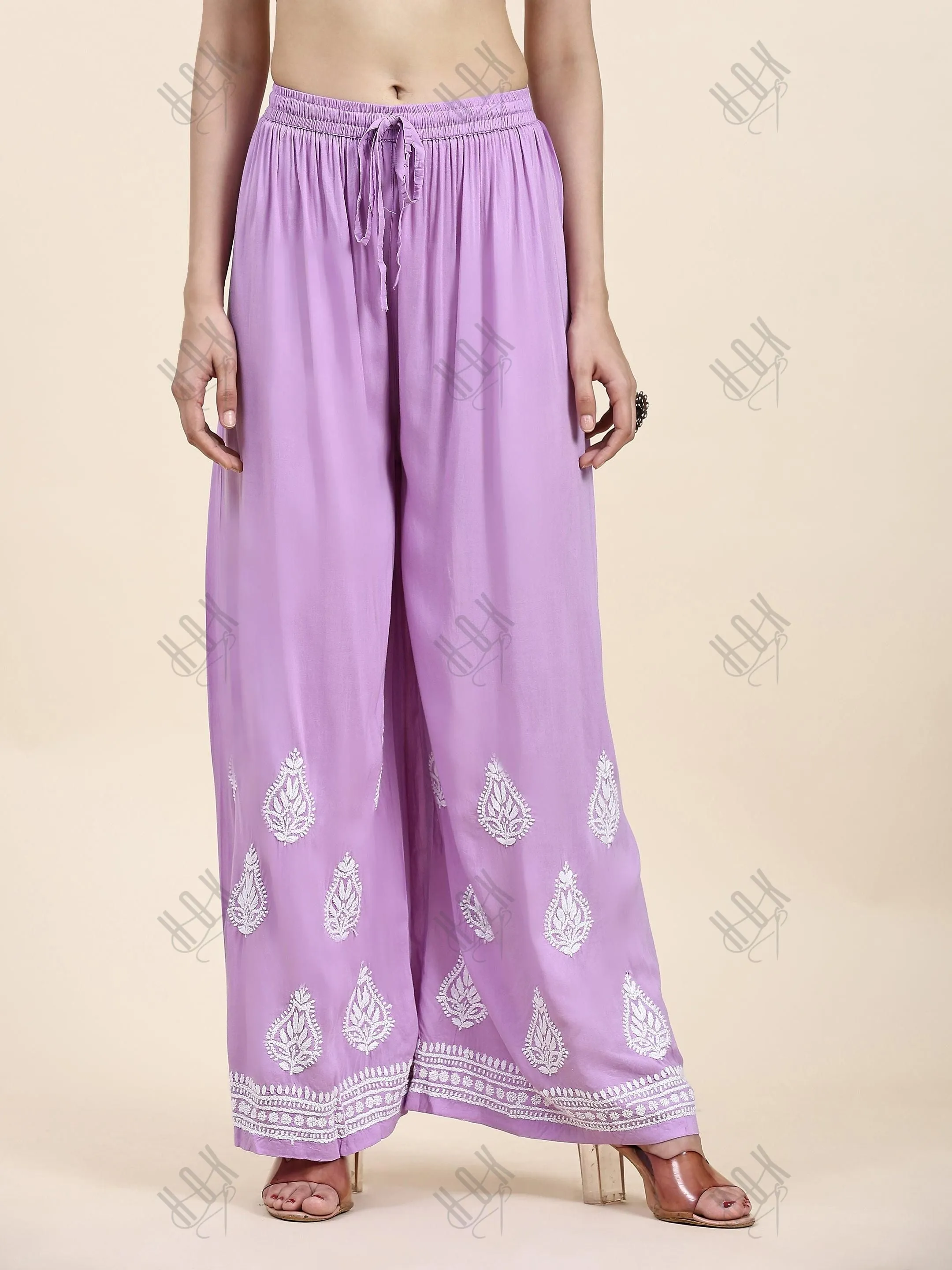 Fizaa Chikankari Kurta Set In Modal Cotton for Women In Purple