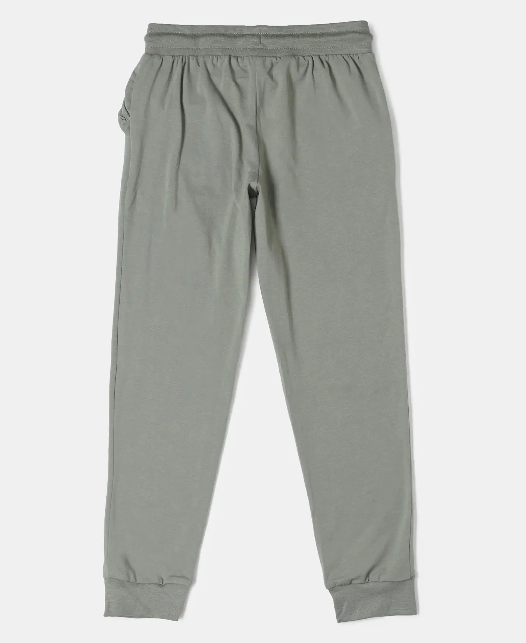 Girl's Super Combed Cotton Elastane Stretch Slim Fit Joggers - Sea Spray
