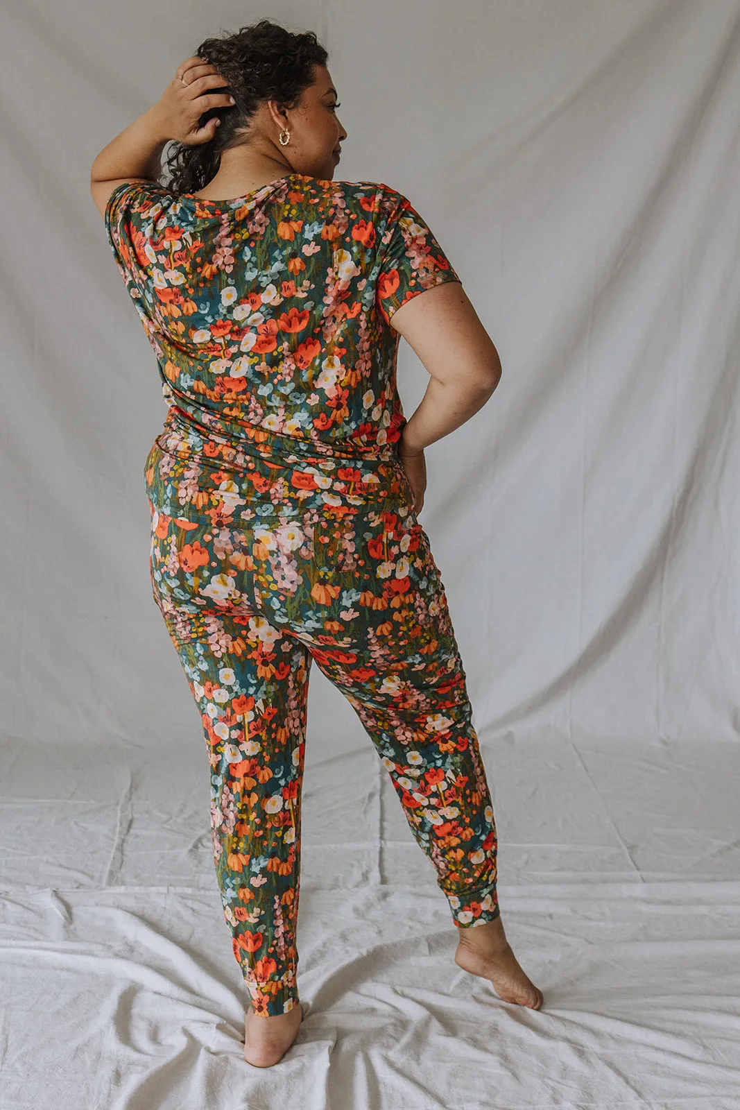 JAM PANTS SET  |Green Water Color Floral