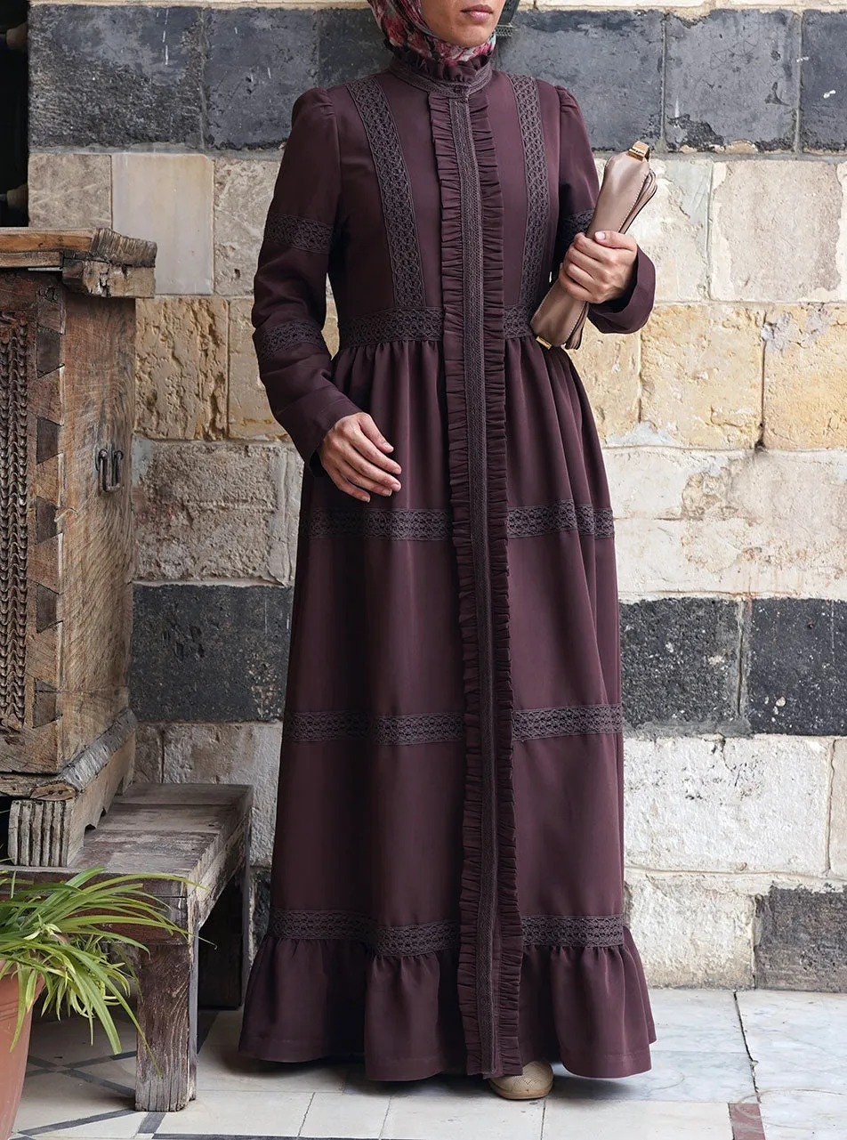 Lace, Ruffles and Gathers Abaya
