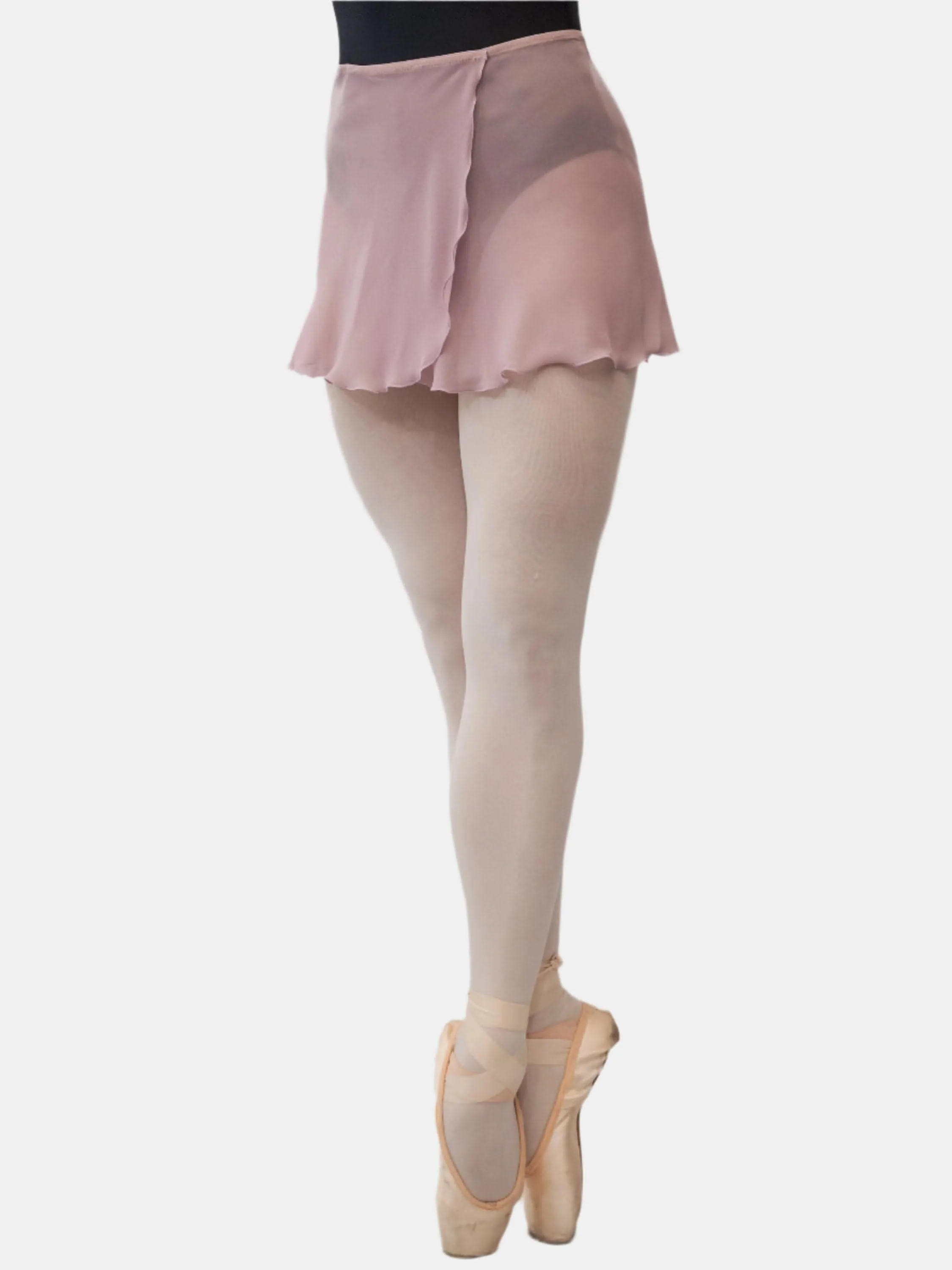 Light Mauve Wrap Short Dance Skirt MP301