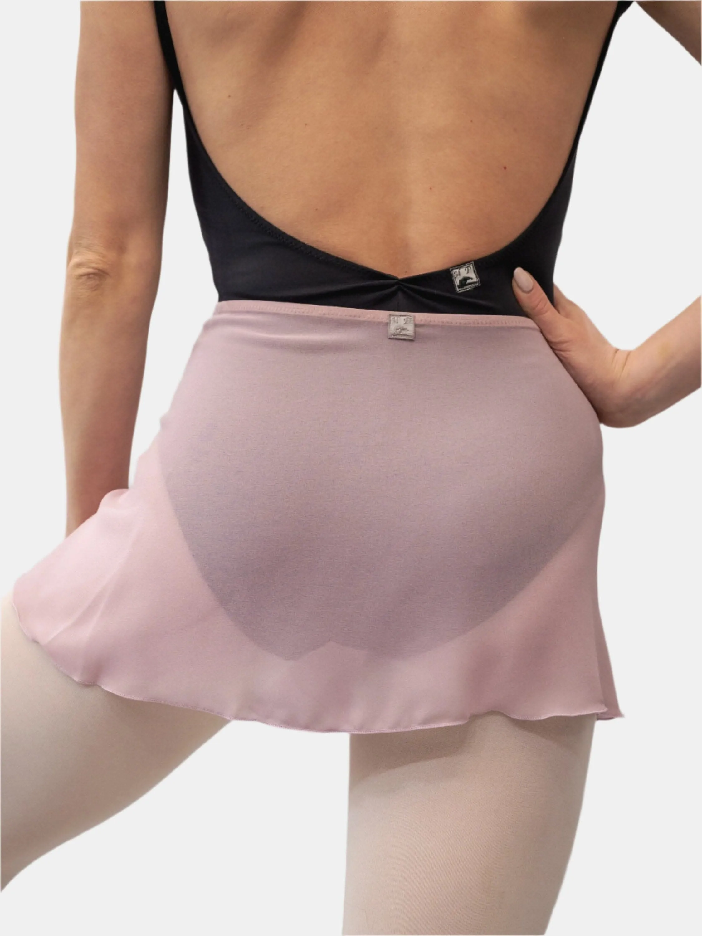 Light Mauve Wrap Short Dance Skirt MP301