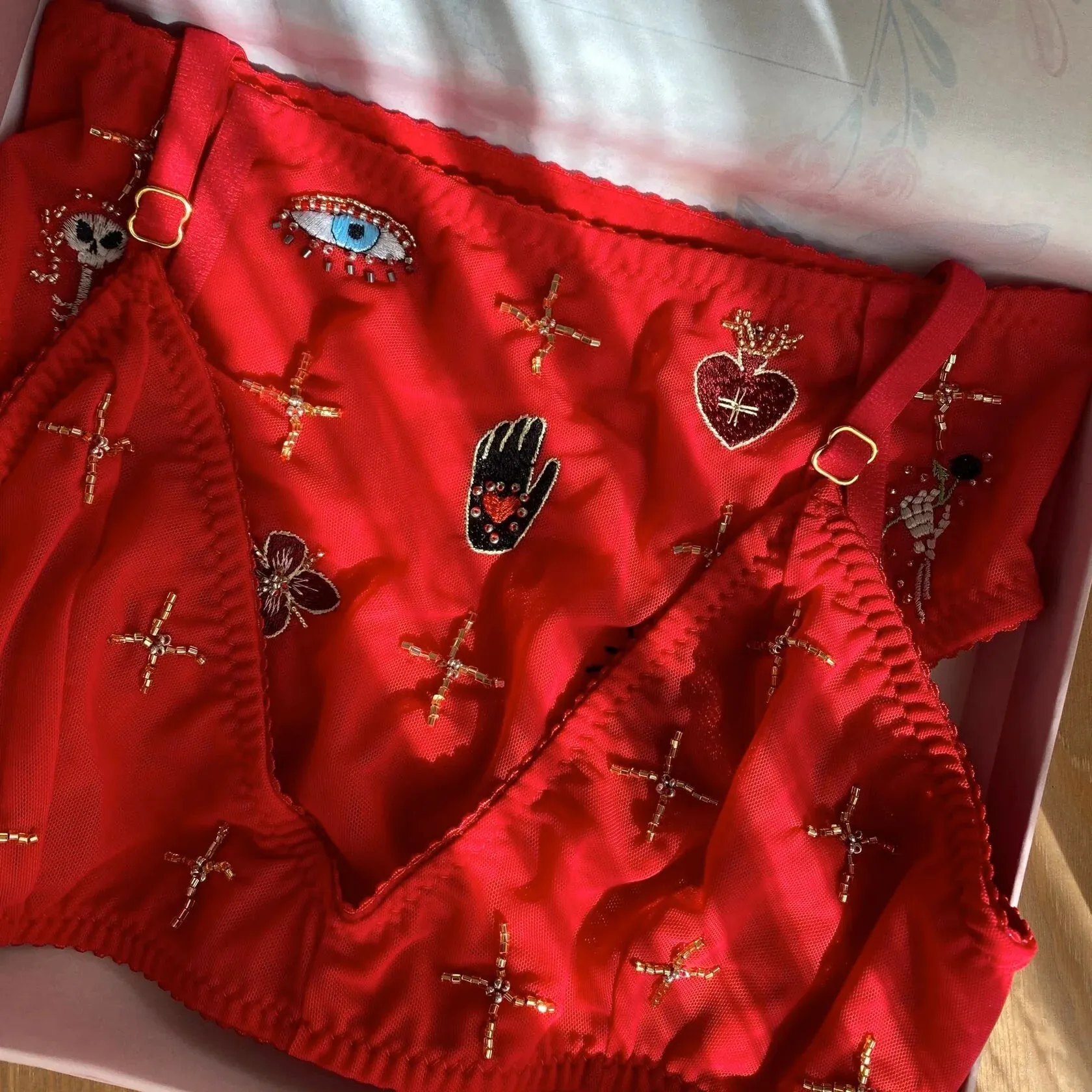 Love and Swans Santa Muerte High Waist Knicker