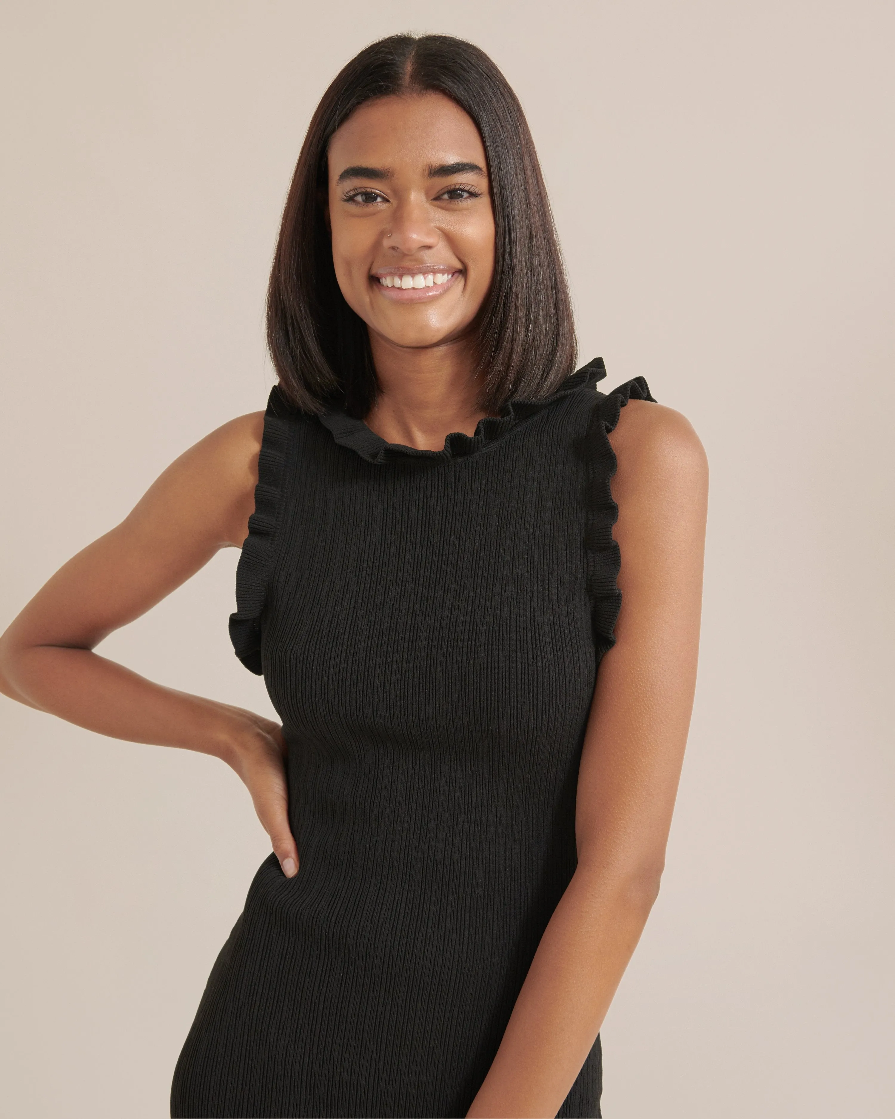 Madelyn Ruffle Trim Midi Dress