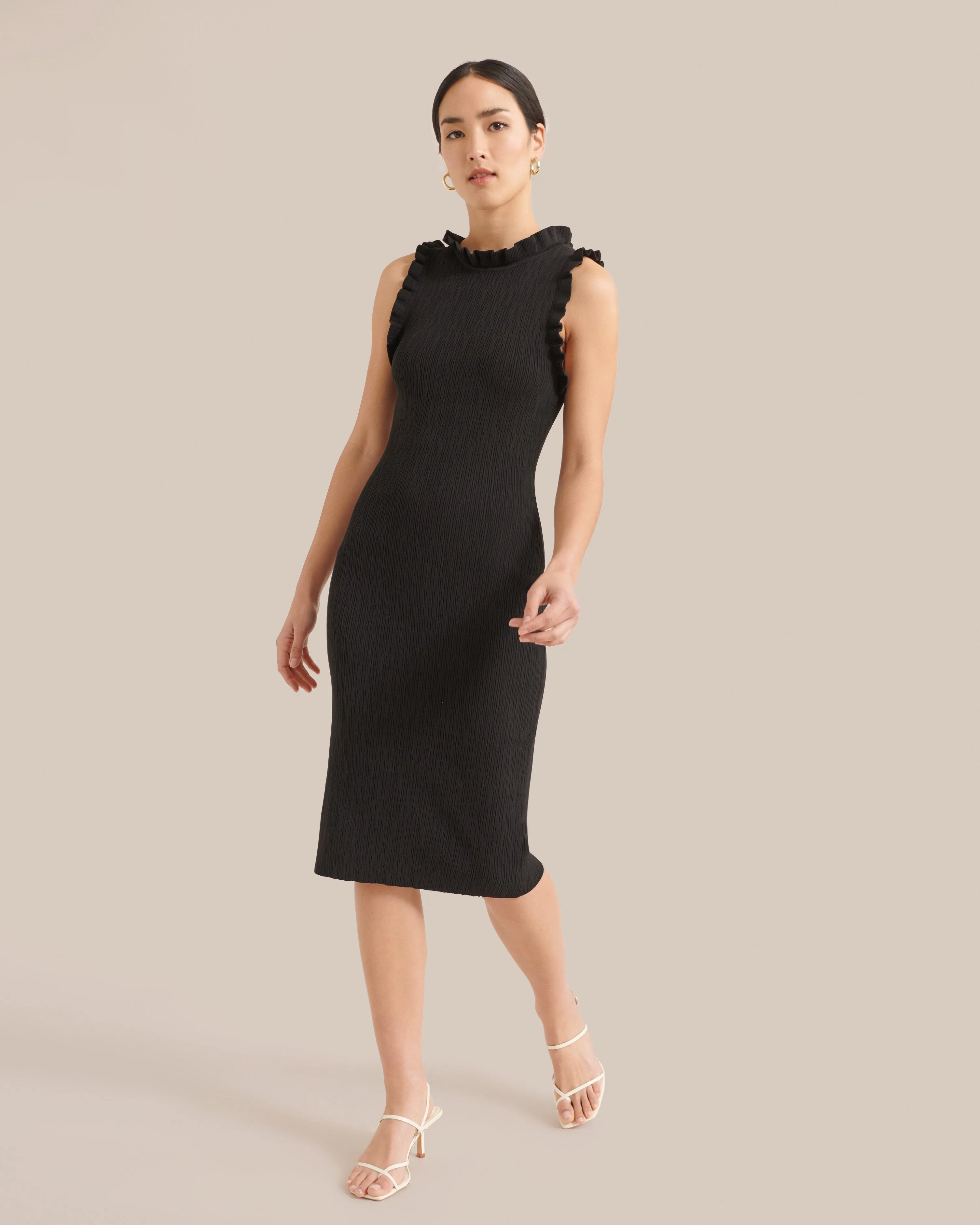 Madelyn Ruffle Trim Midi Dress