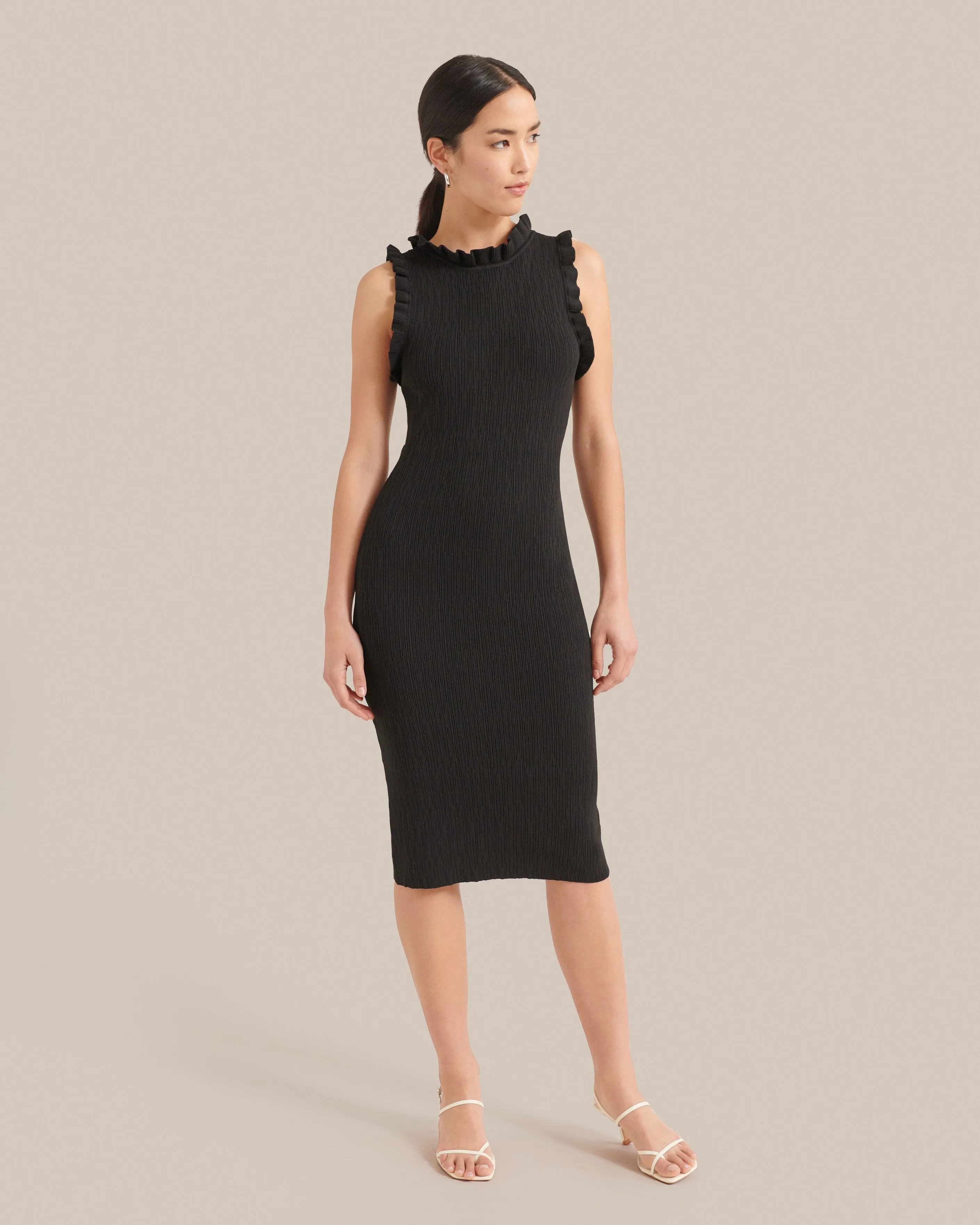 Madelyn Ruffle Trim Midi Dress