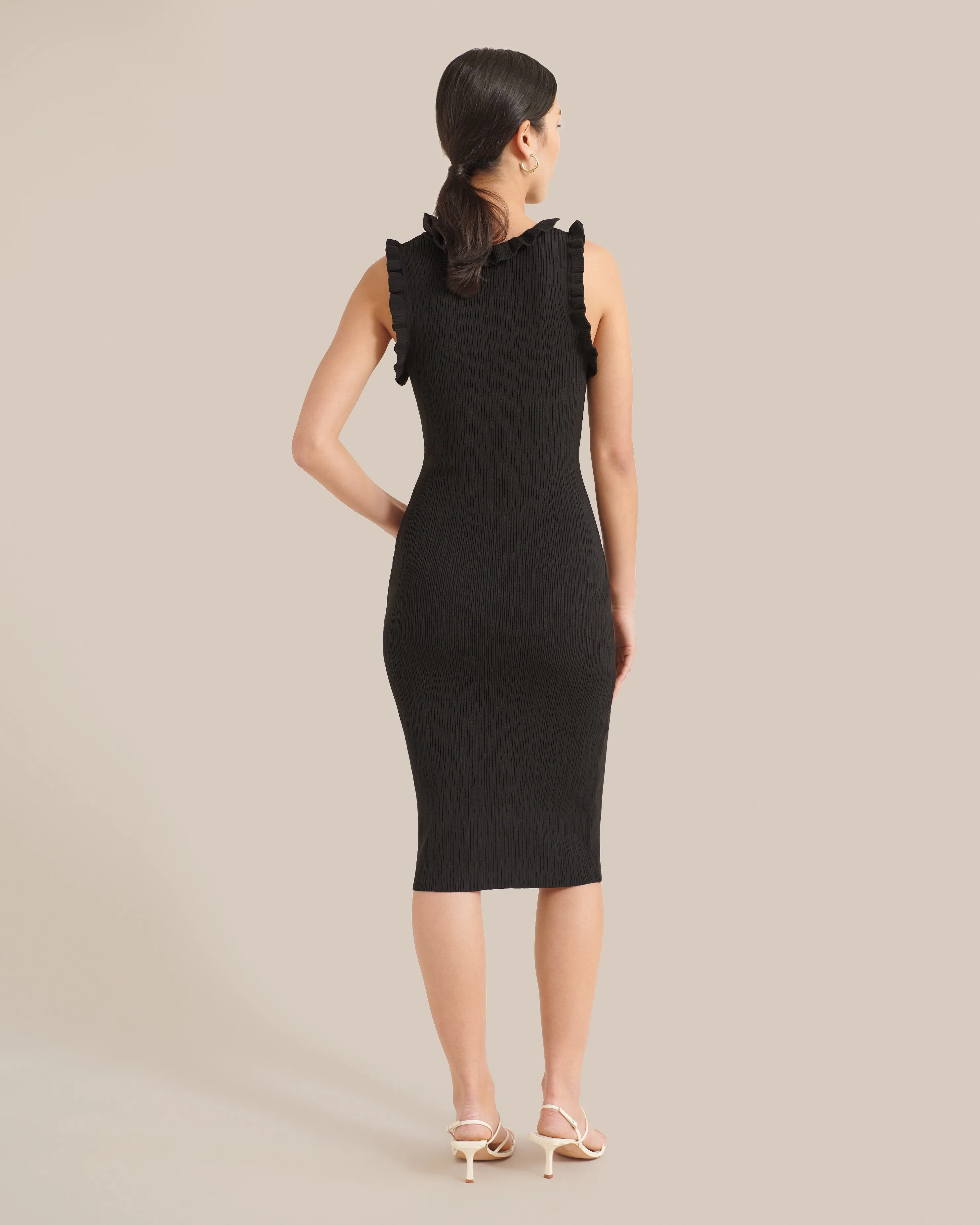 Madelyn Ruffle Trim Midi Dress