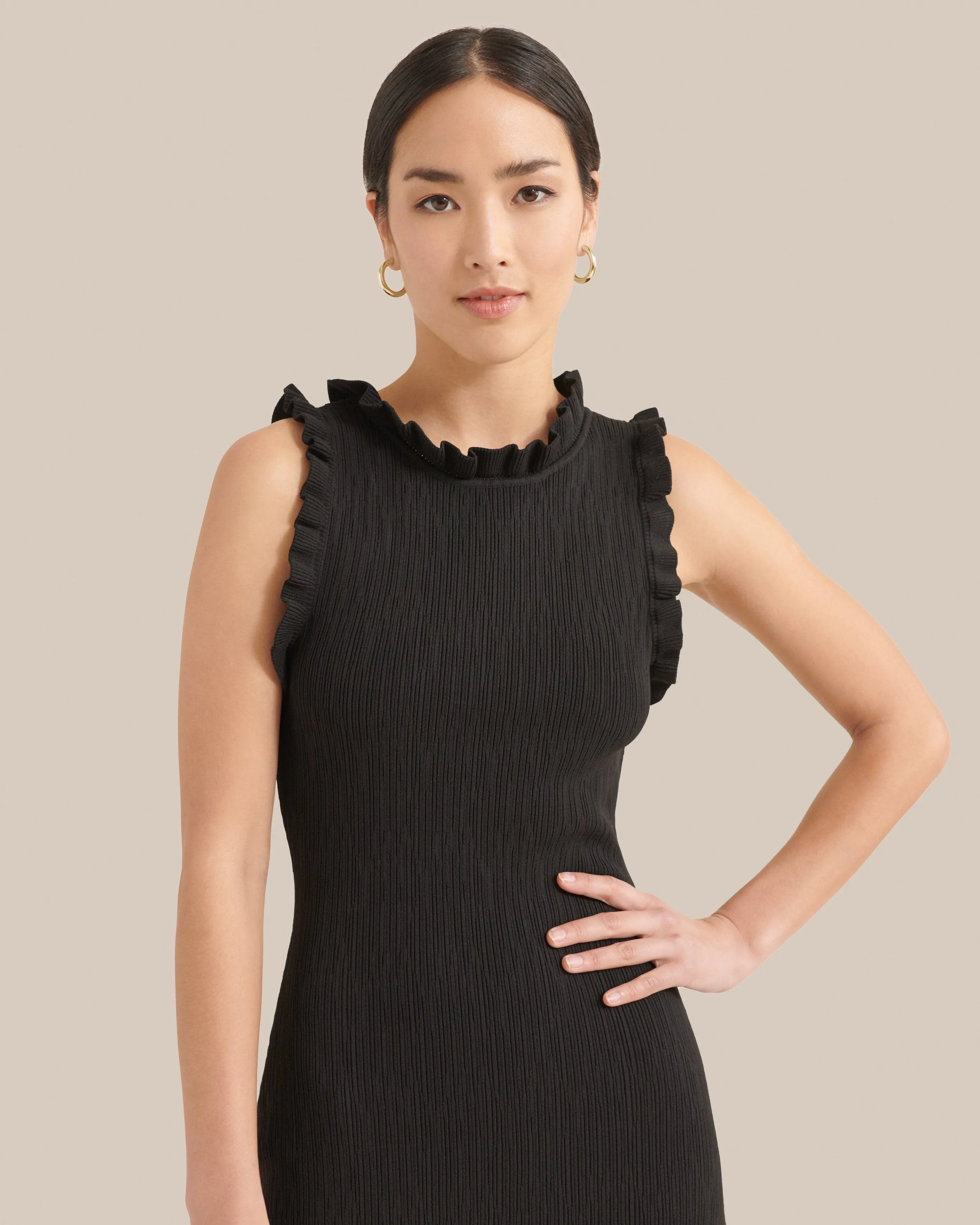 Madelyn Ruffle Trim Midi Dress