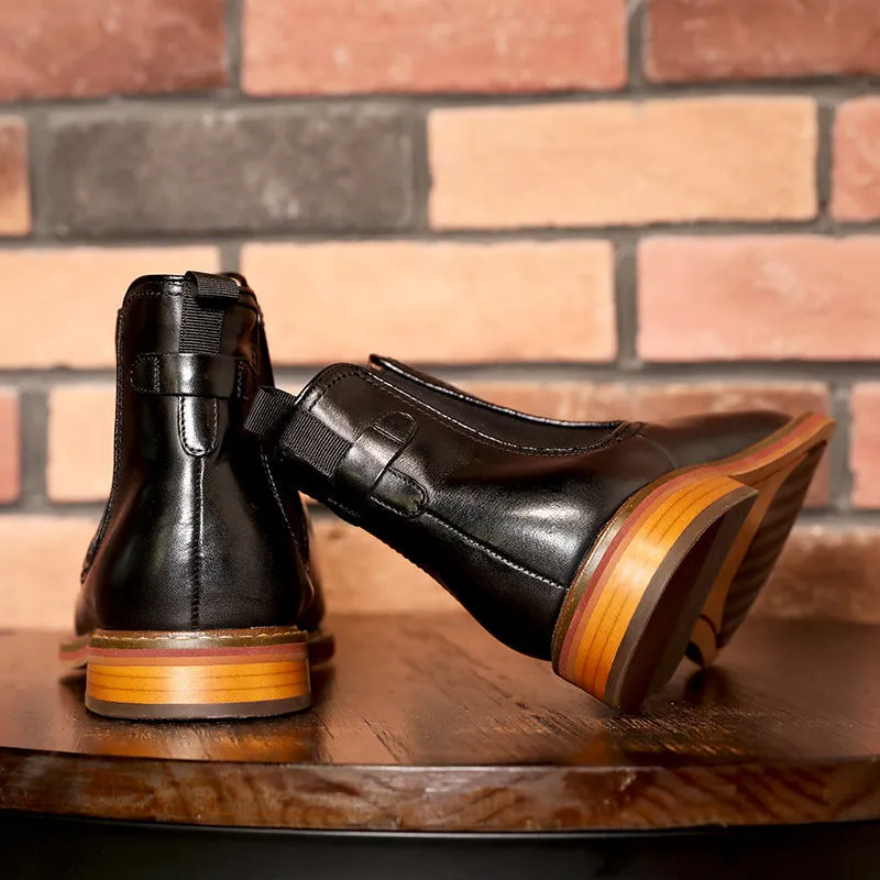 Men's Genuine Leather Chelsea Dress Boots