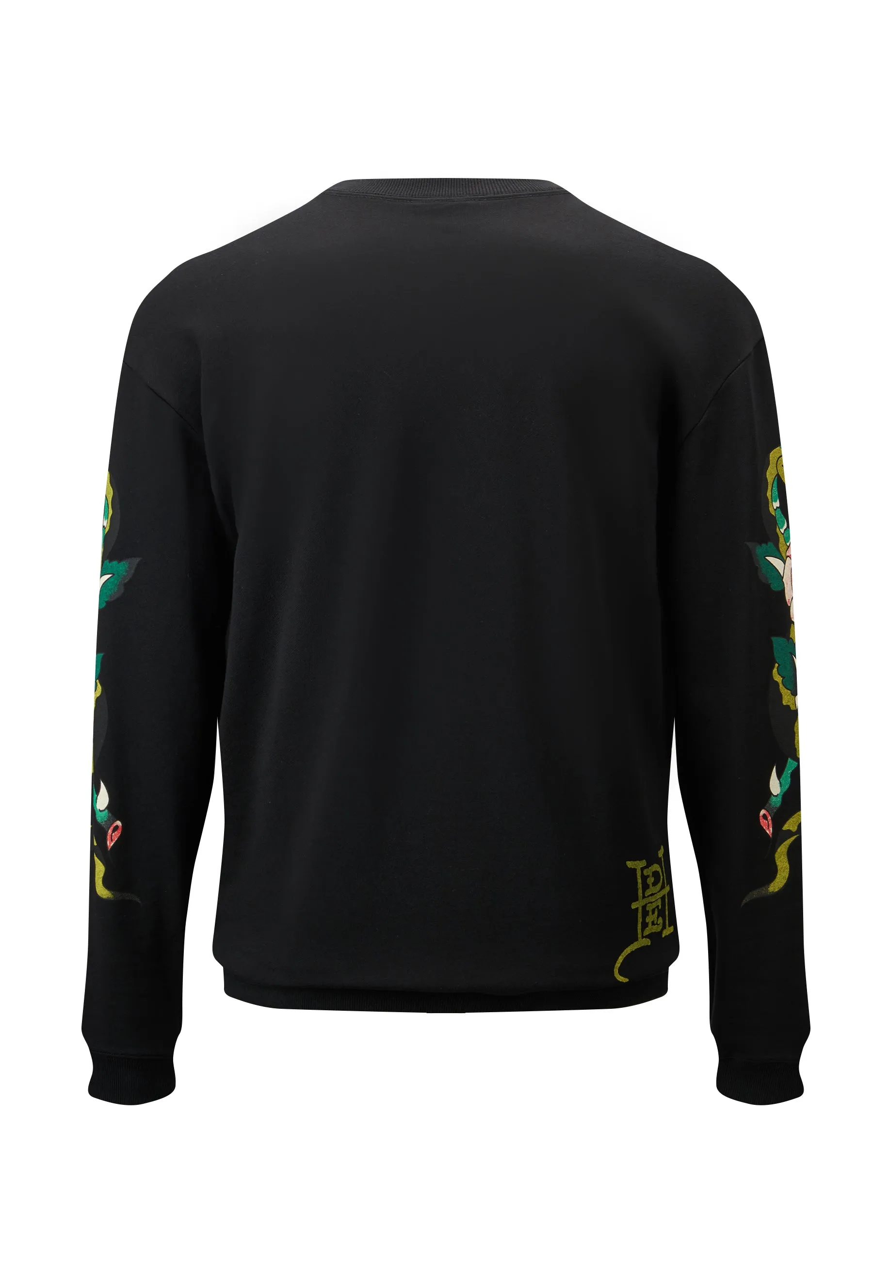 Mens Skull-Dagz Graphic Crew Neck Sweatshirt - Black