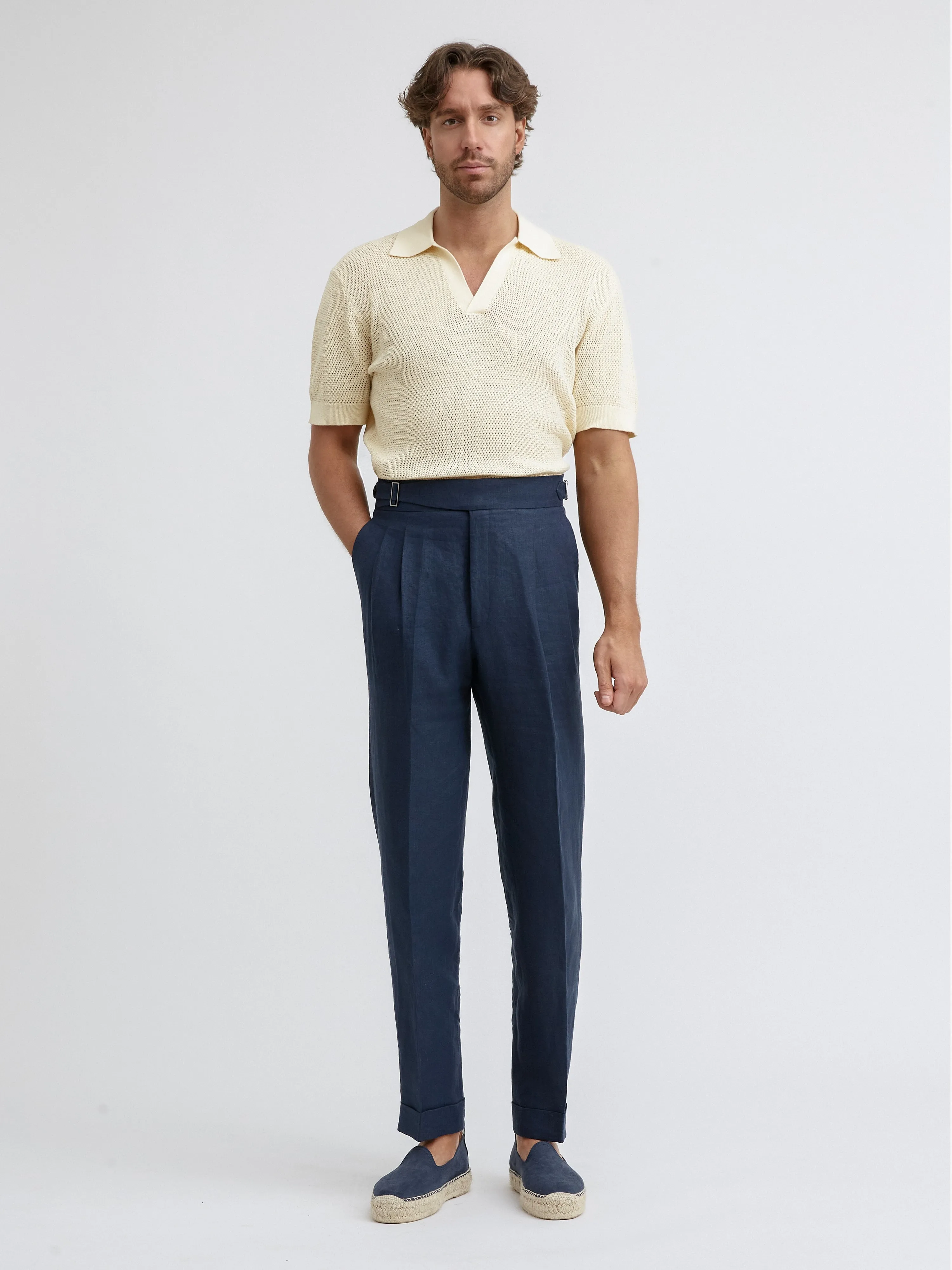 Navy Blue Linen Suit (DB)
