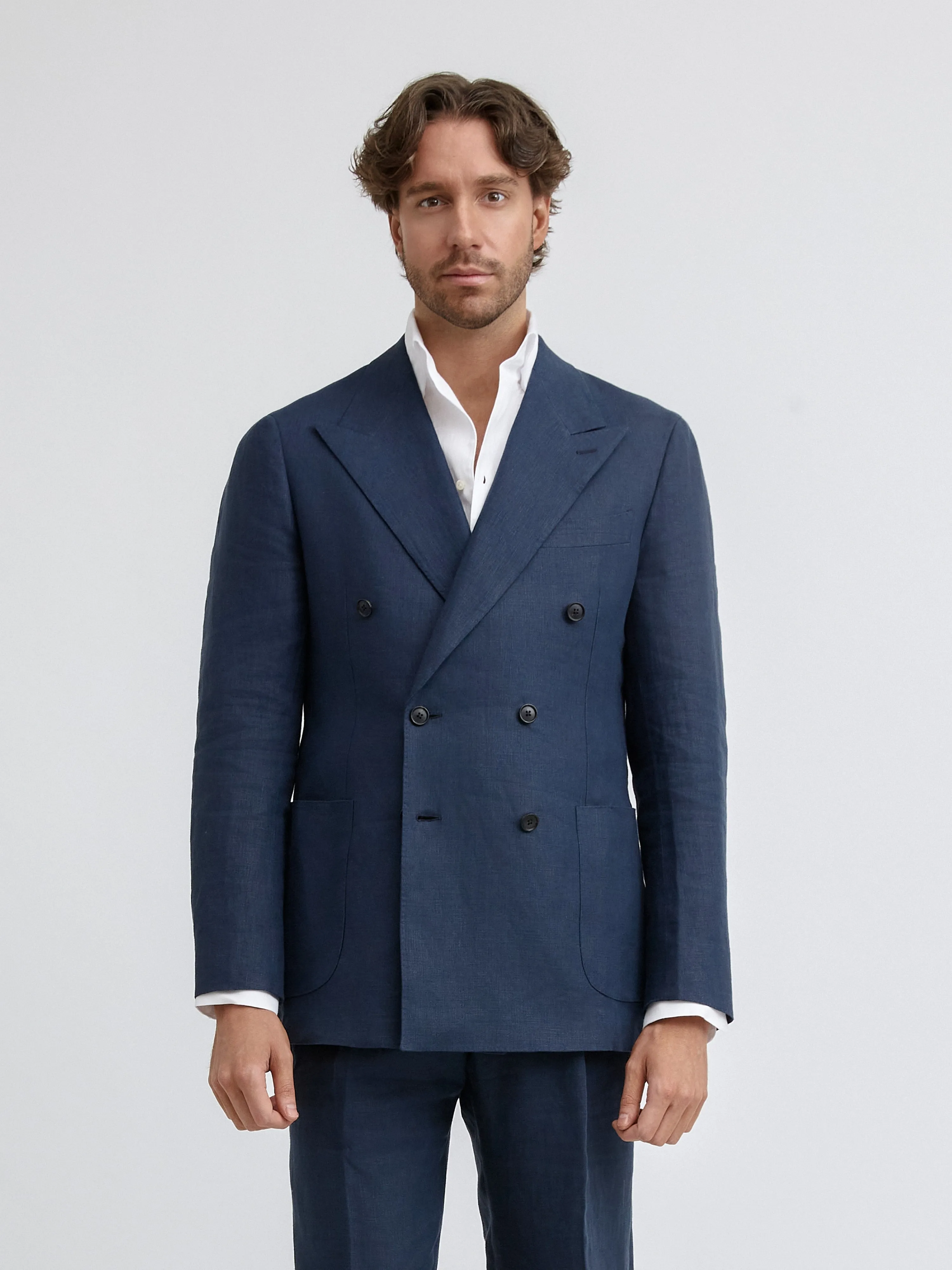 Navy Blue Linen Suit (DB)