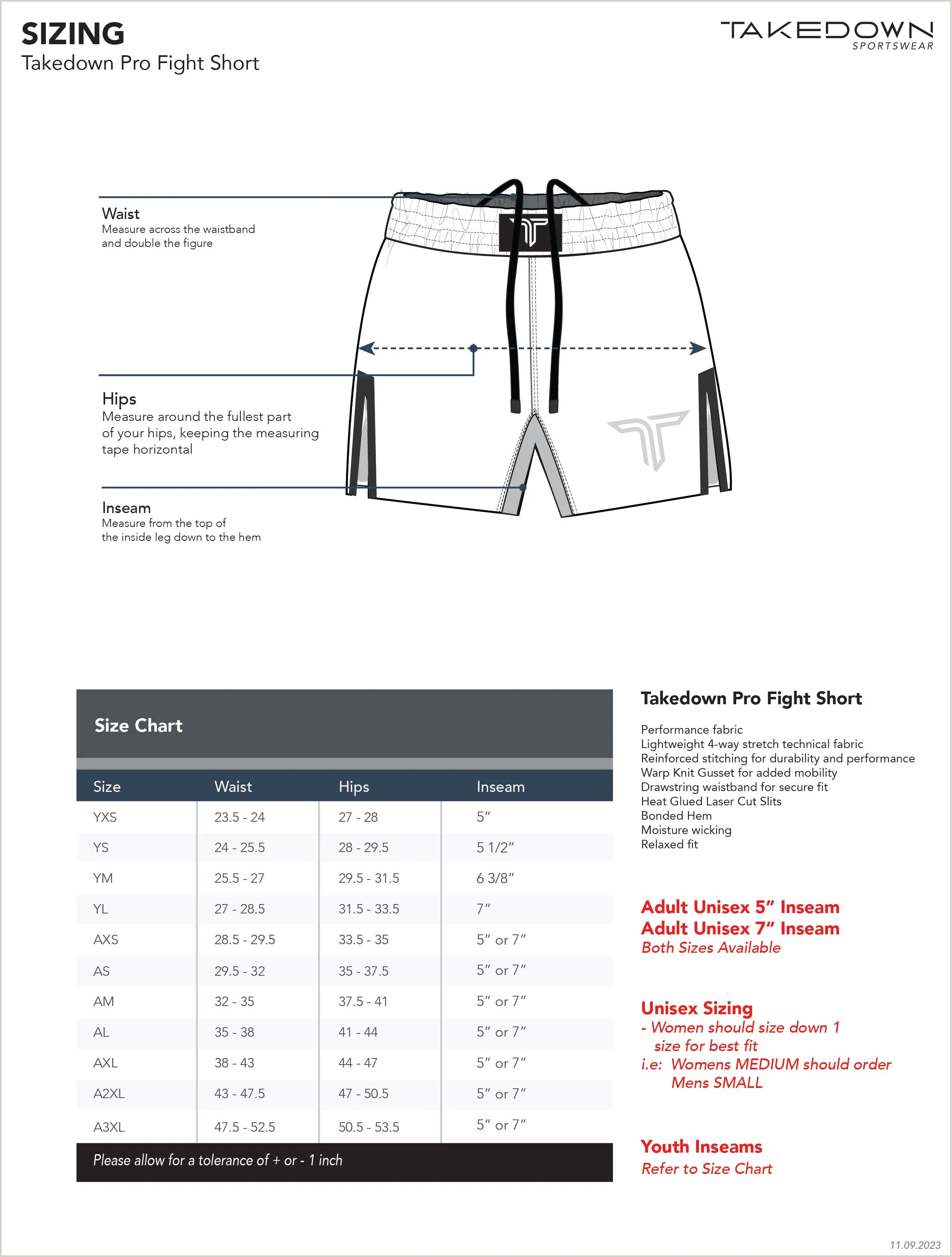 Night Vision Pro Fight Shorts (5" & 7" Inseam) - Black