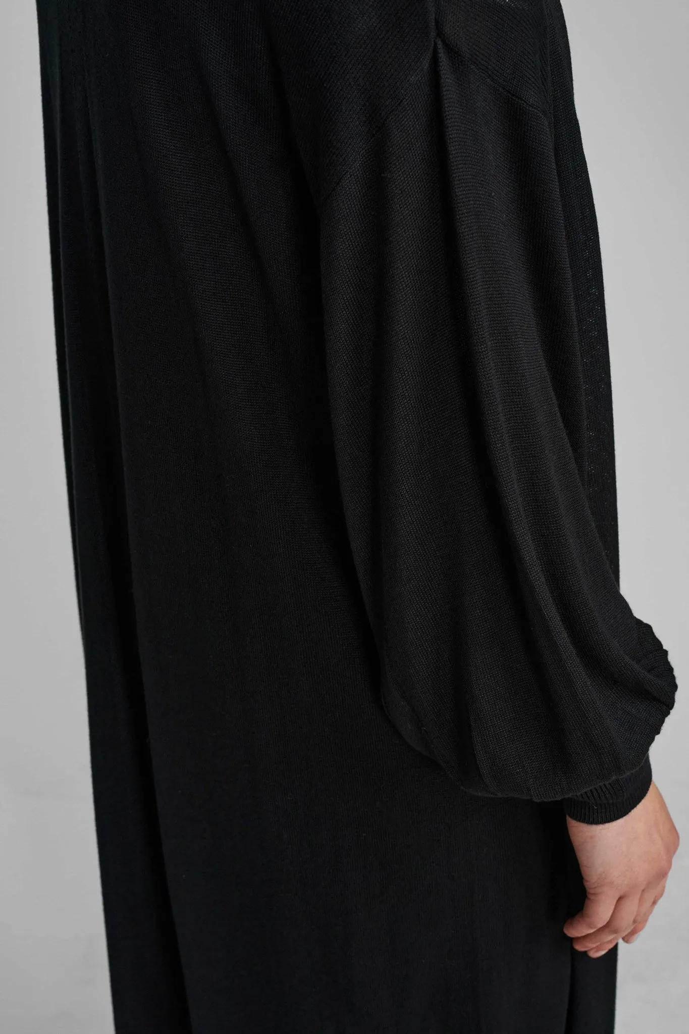 NUBIA LONG CARDIGAN - NOOS - Caviar