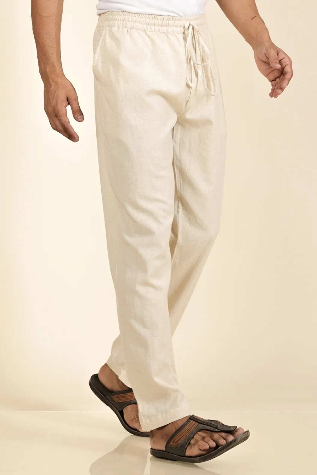 Off-White Cotton Men's Trousers