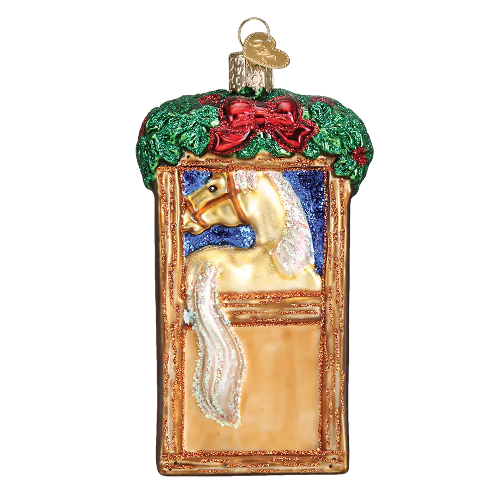 Old World Christmas Ornament - Horse in Stall
