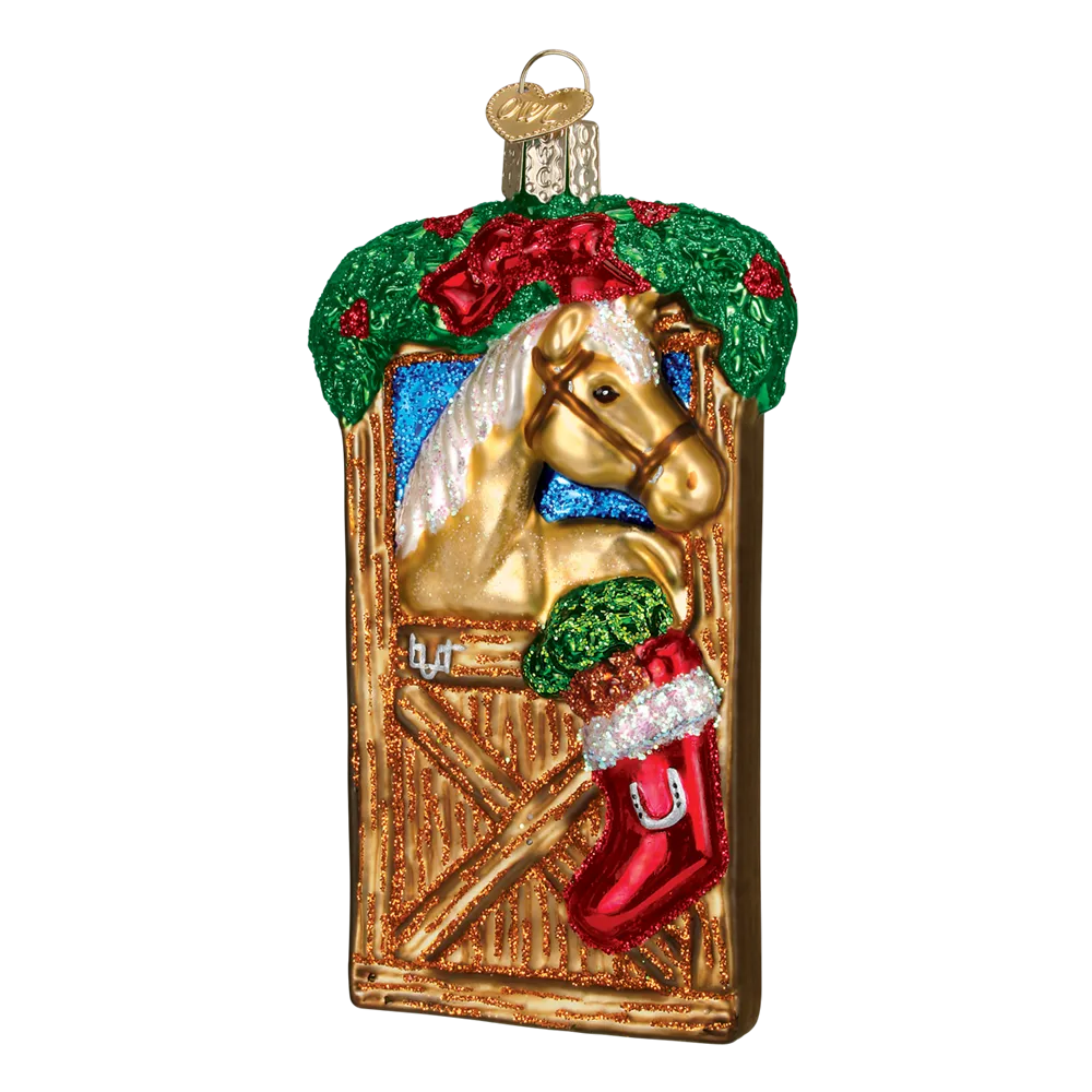 Old World Christmas Ornament - Horse in Stall