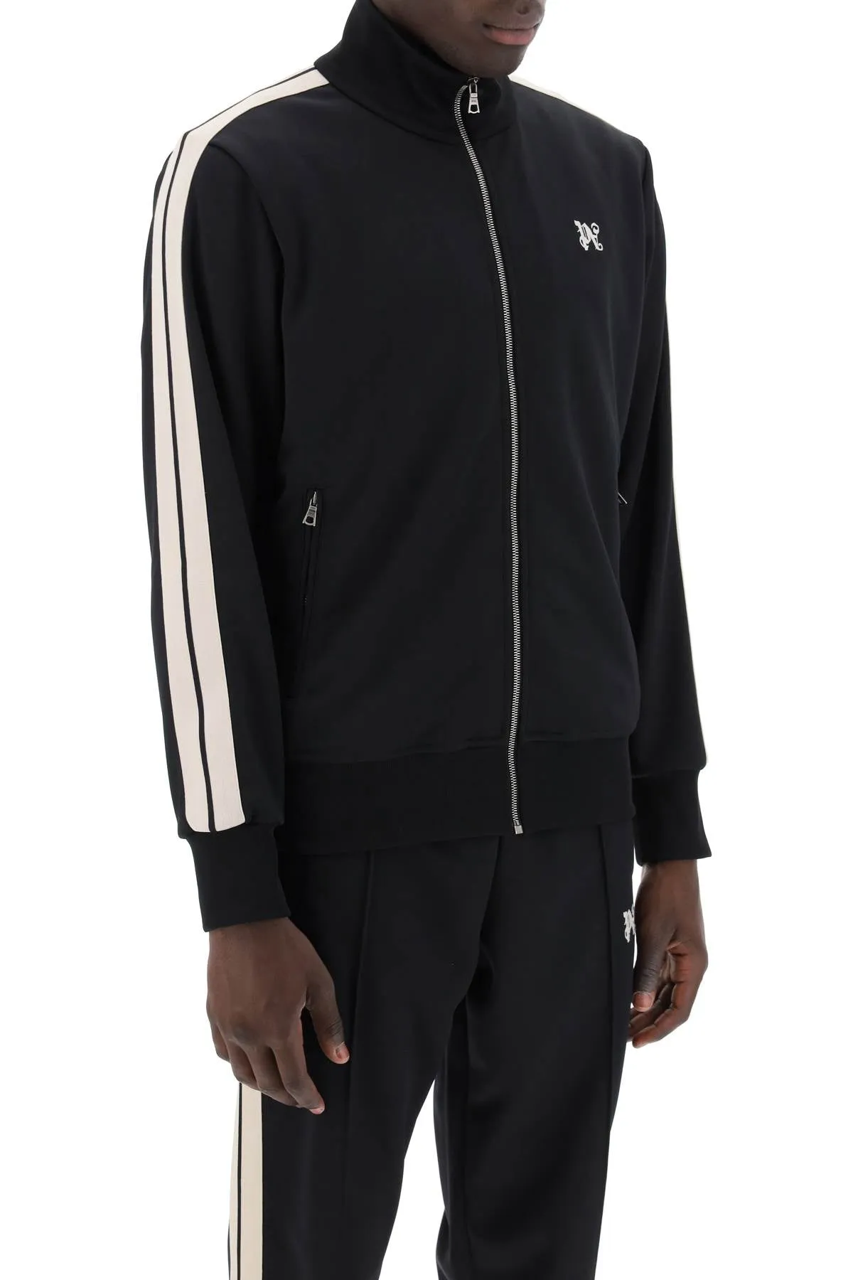 PALM ANGELS track sweatshirt with contrasting bands