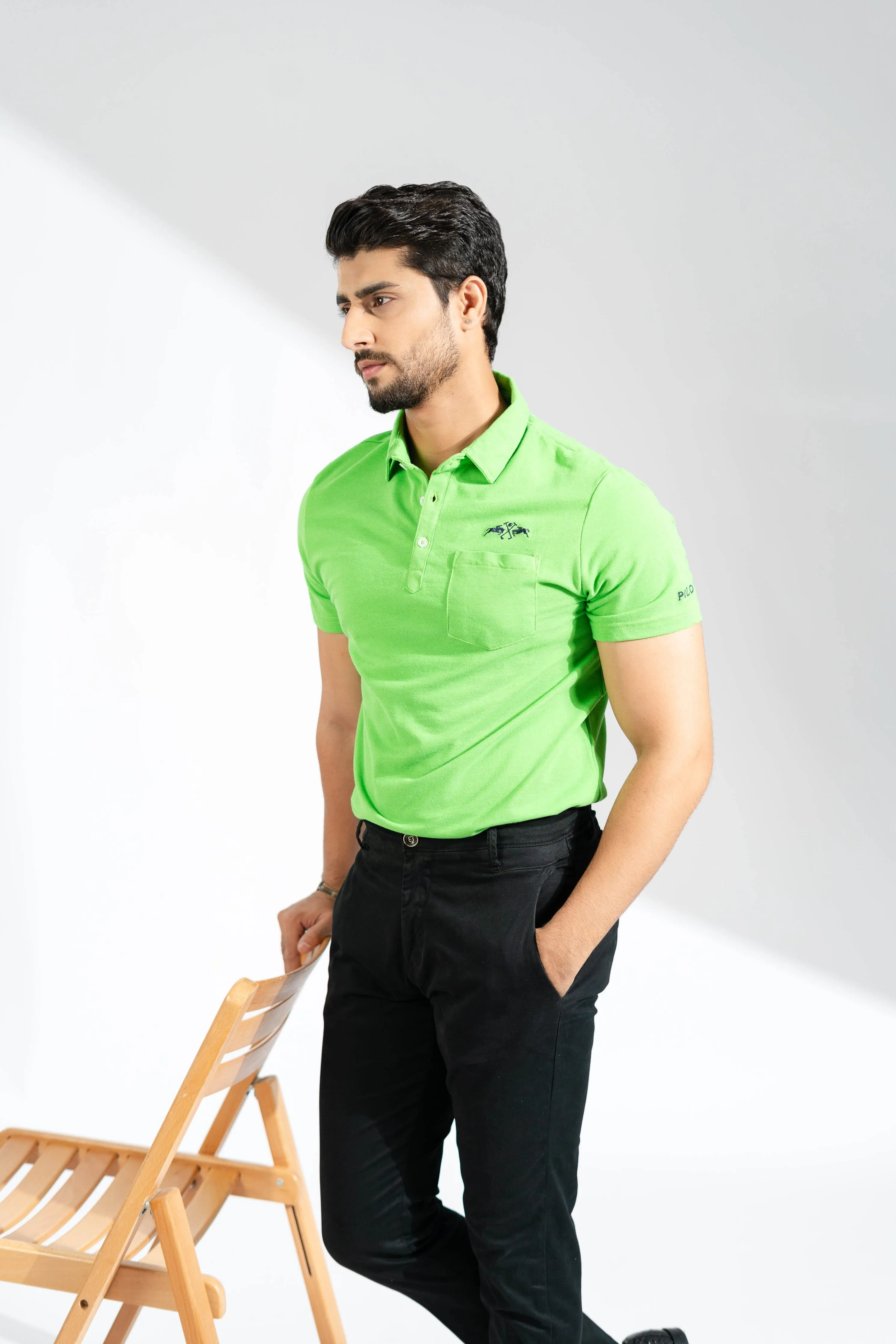Polo Republica Men's Double Pony Polo & 5 Embroidered Pocket Polo Shirt