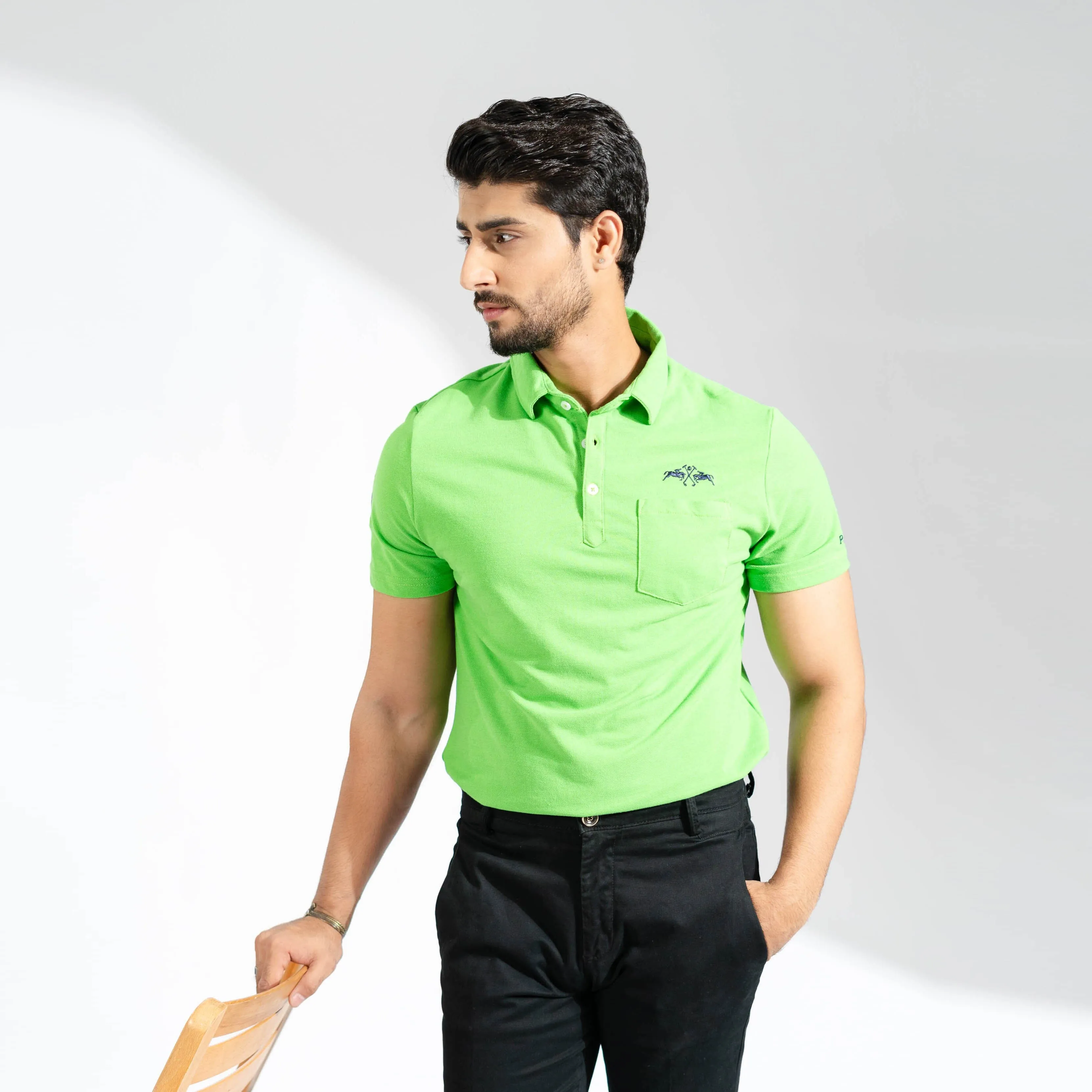 Polo Republica Men's Double Pony Polo & 5 Embroidered Pocket Polo Shirt