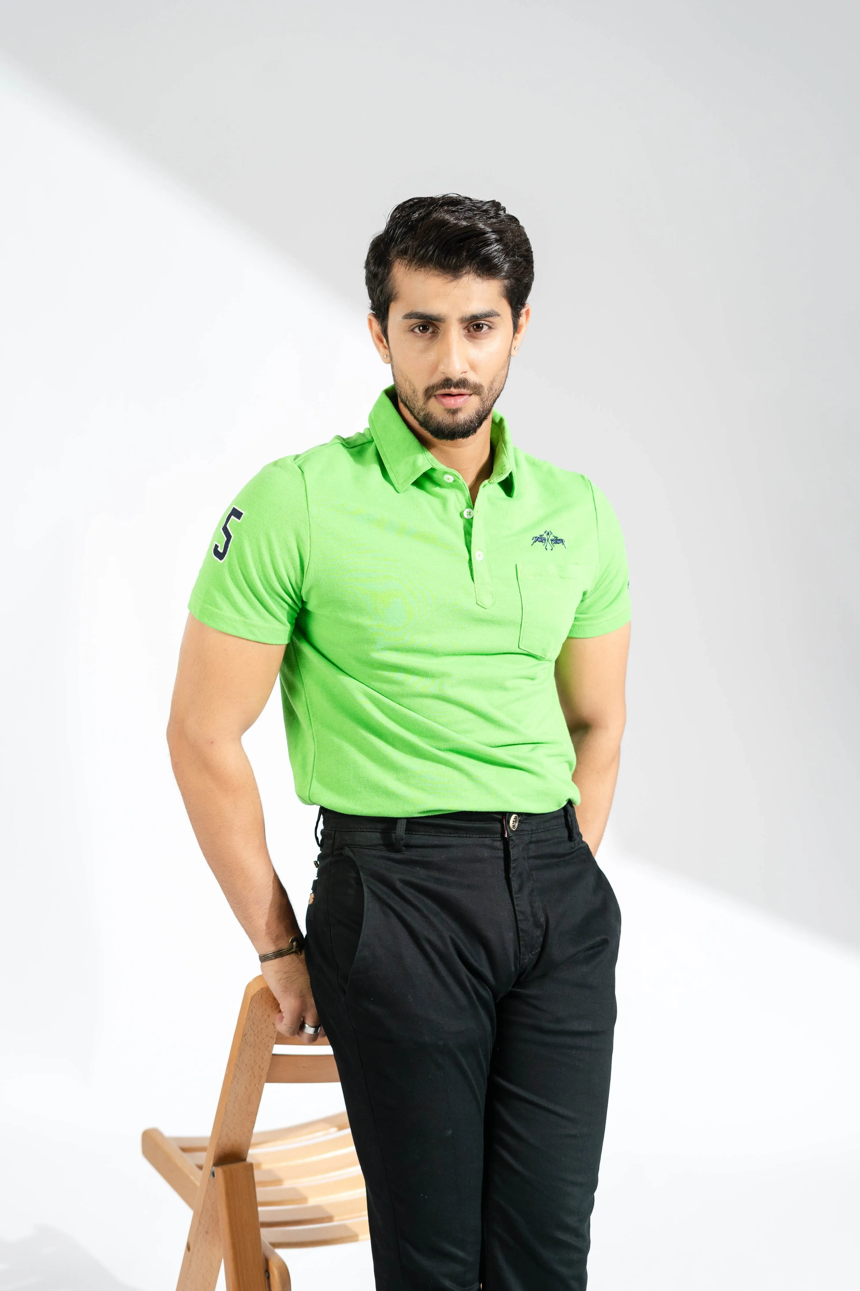 Polo Republica Men's Double Pony Polo & 5 Embroidered Pocket Polo Shirt