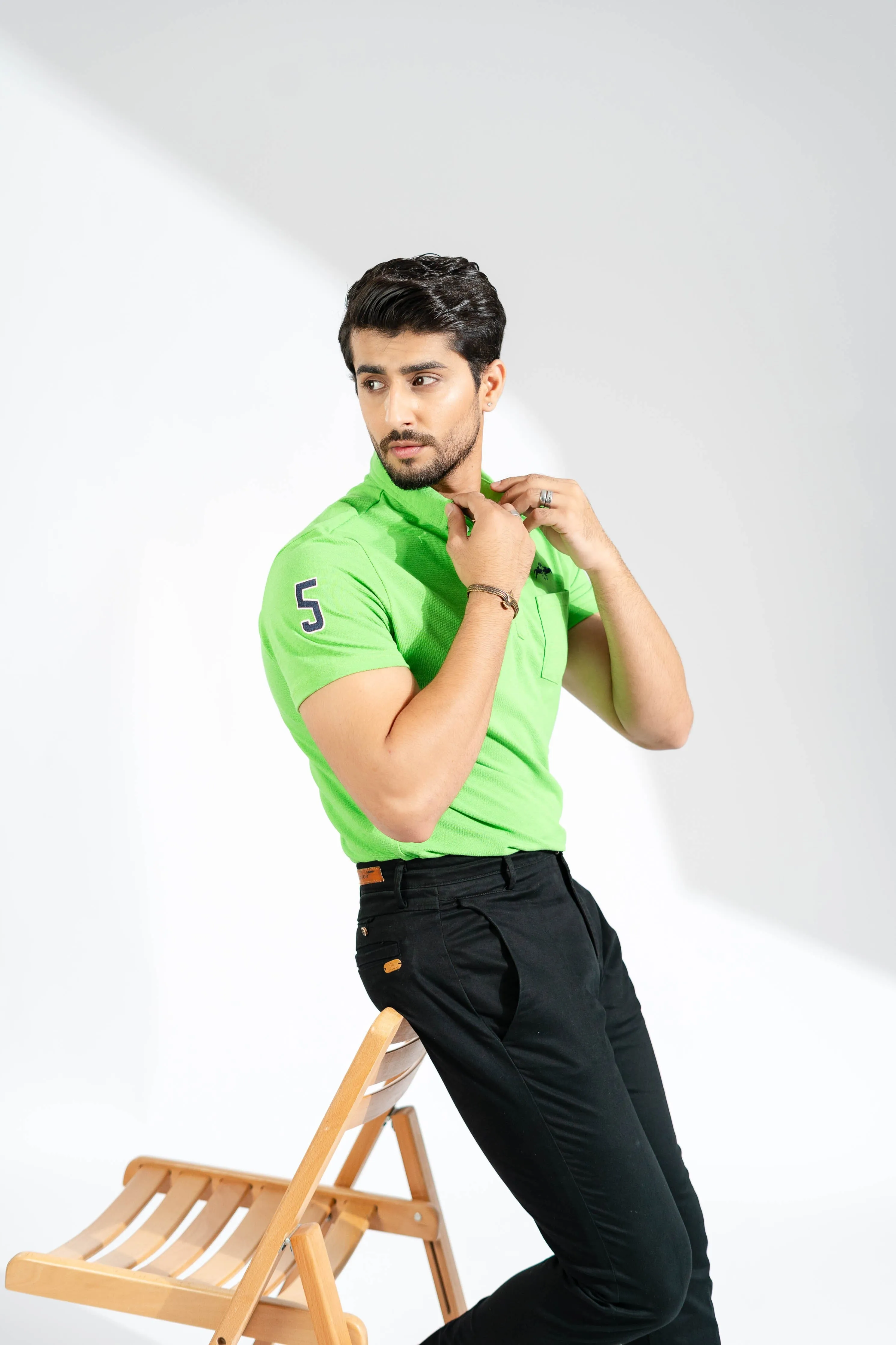 Polo Republica Men's Double Pony Polo & 5 Embroidered Pocket Polo Shirt