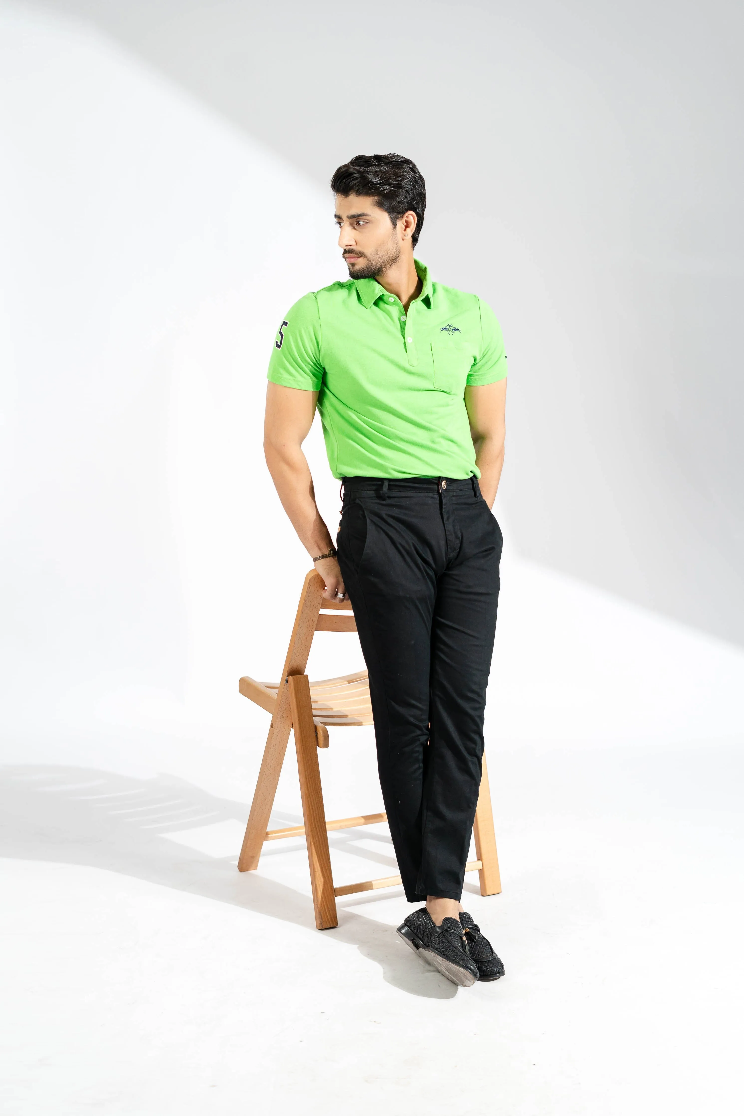 Polo Republica Men's Double Pony Polo & 5 Embroidered Pocket Polo Shirt