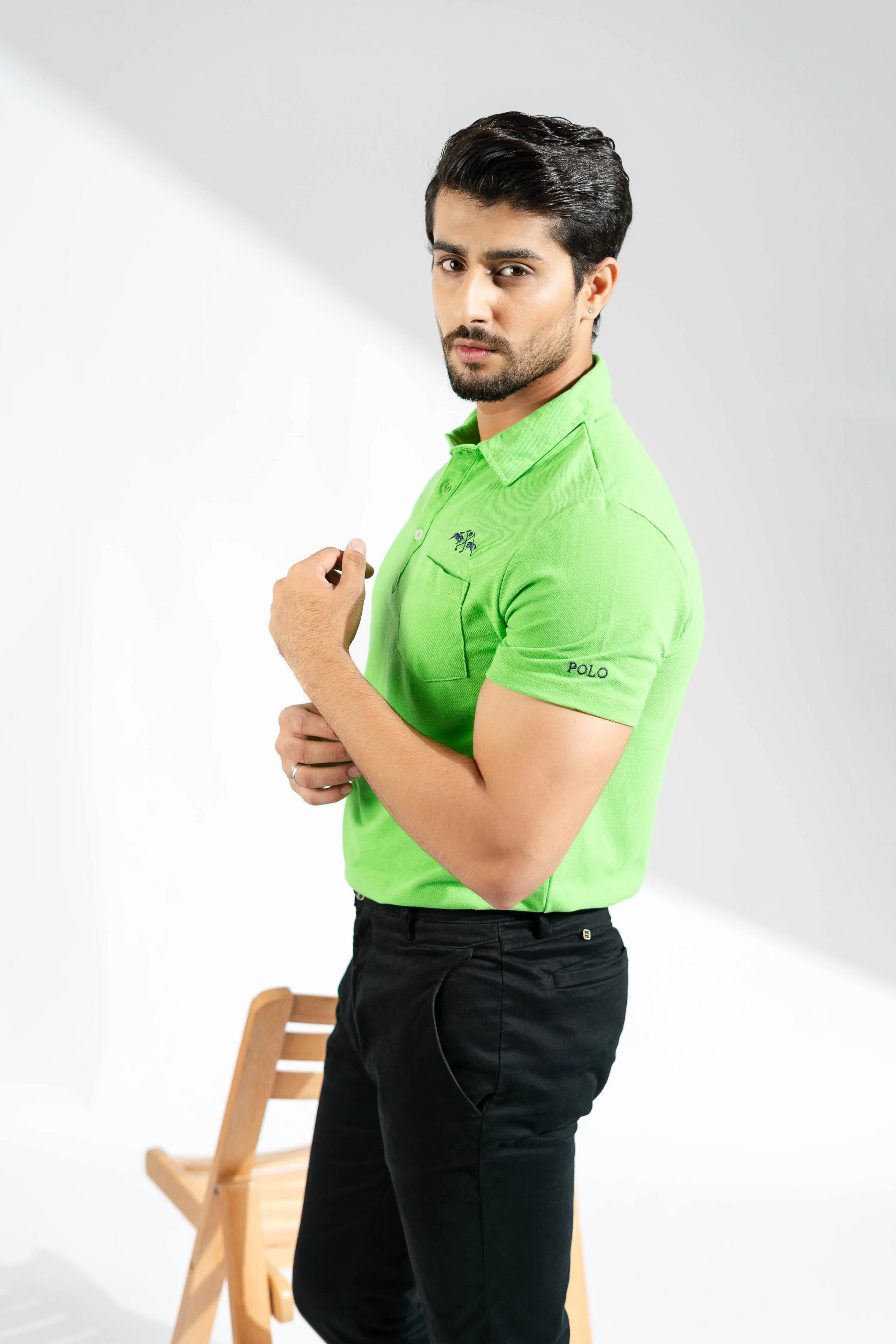 Polo Republica Men's Double Pony Polo & 5 Embroidered Pocket Polo Shirt