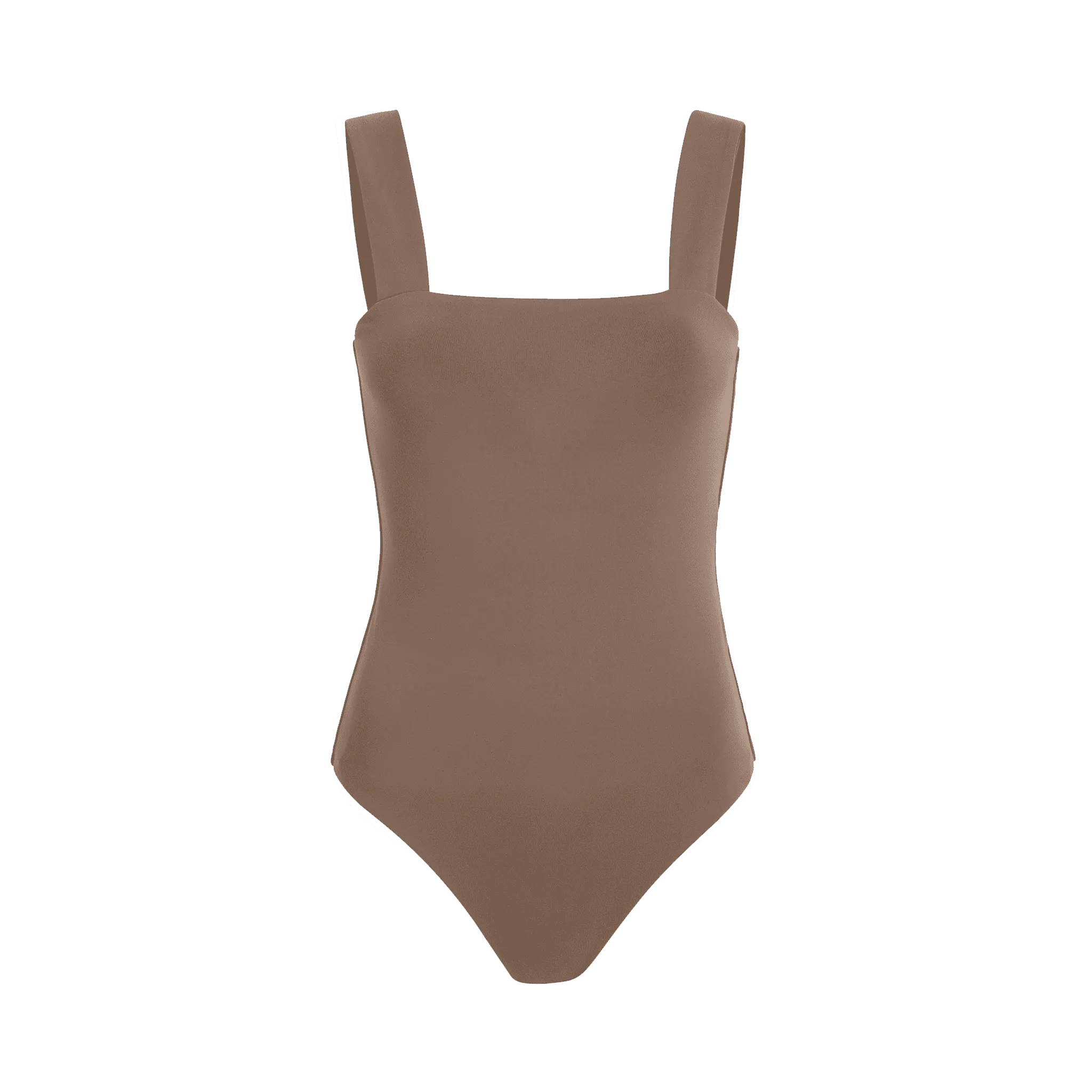 Square Neck Tank Bodysuit | Mocha