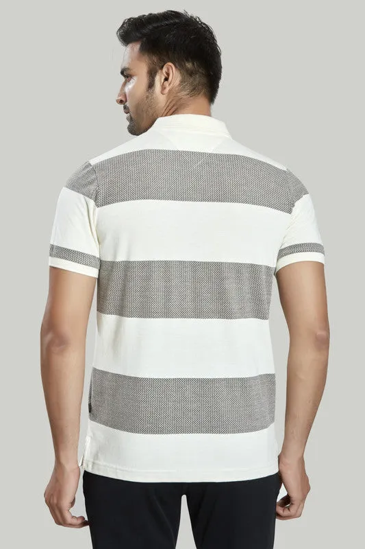 Stripe Jacquard Polo
