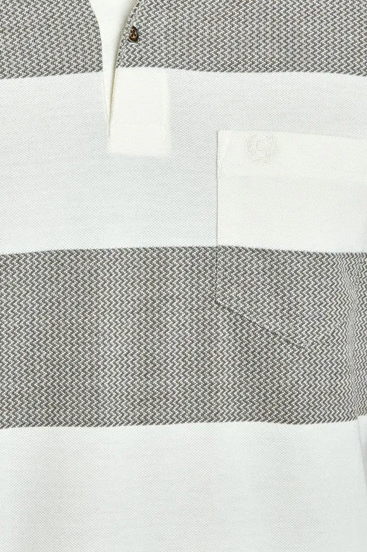Stripe Jacquard Polo