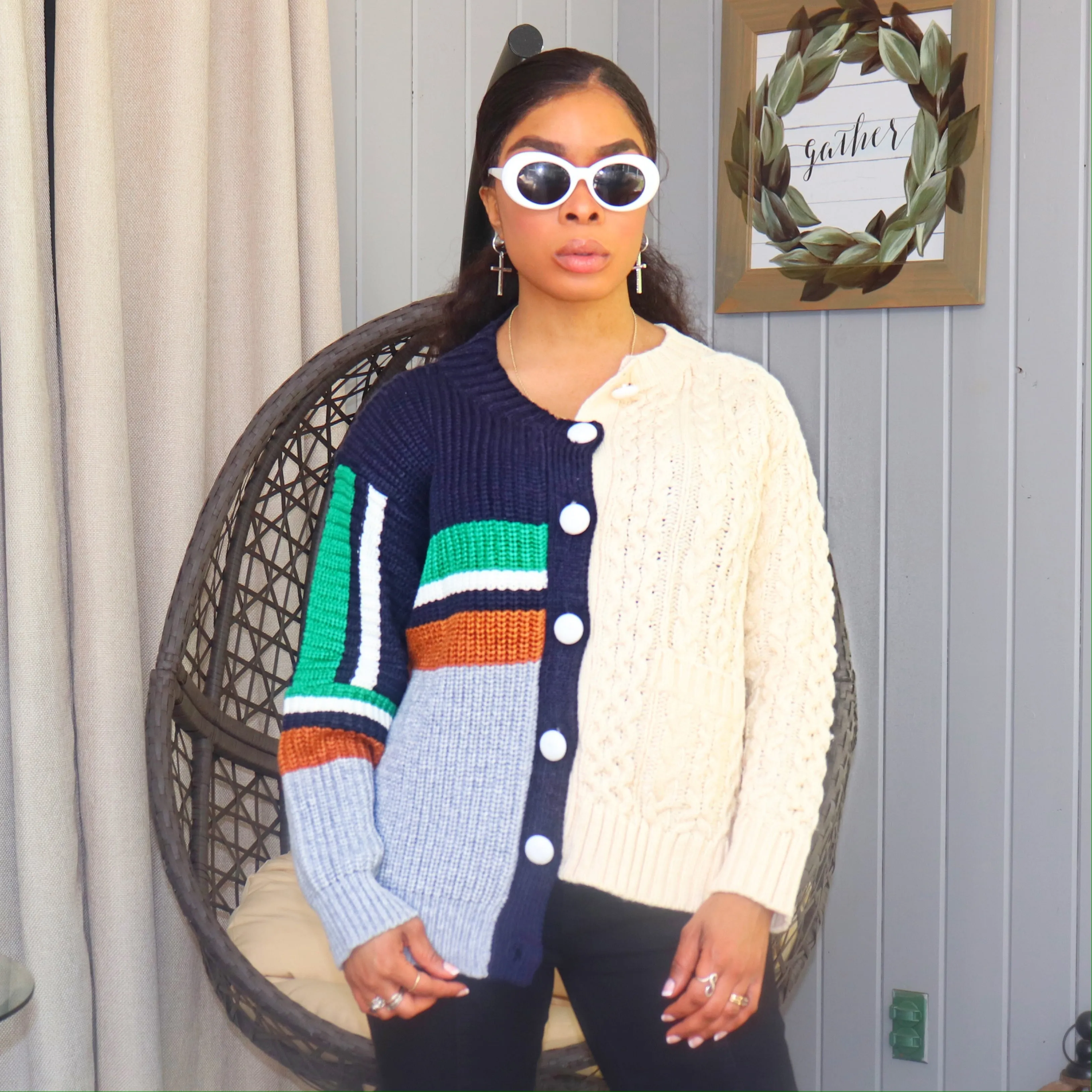 Vintage Panel Sweater